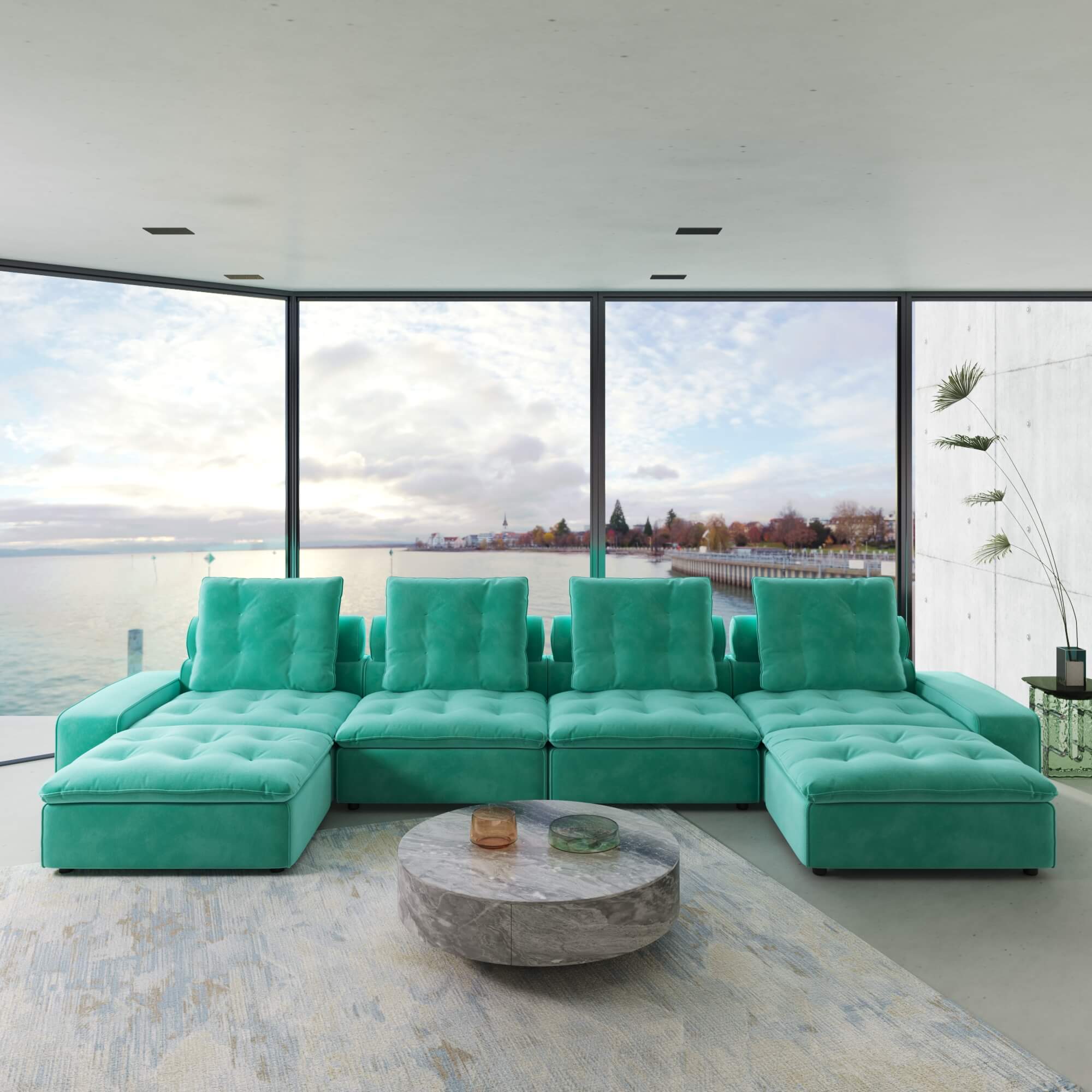 Sky Cloud Deluxe Adjustable Sectional Sofa