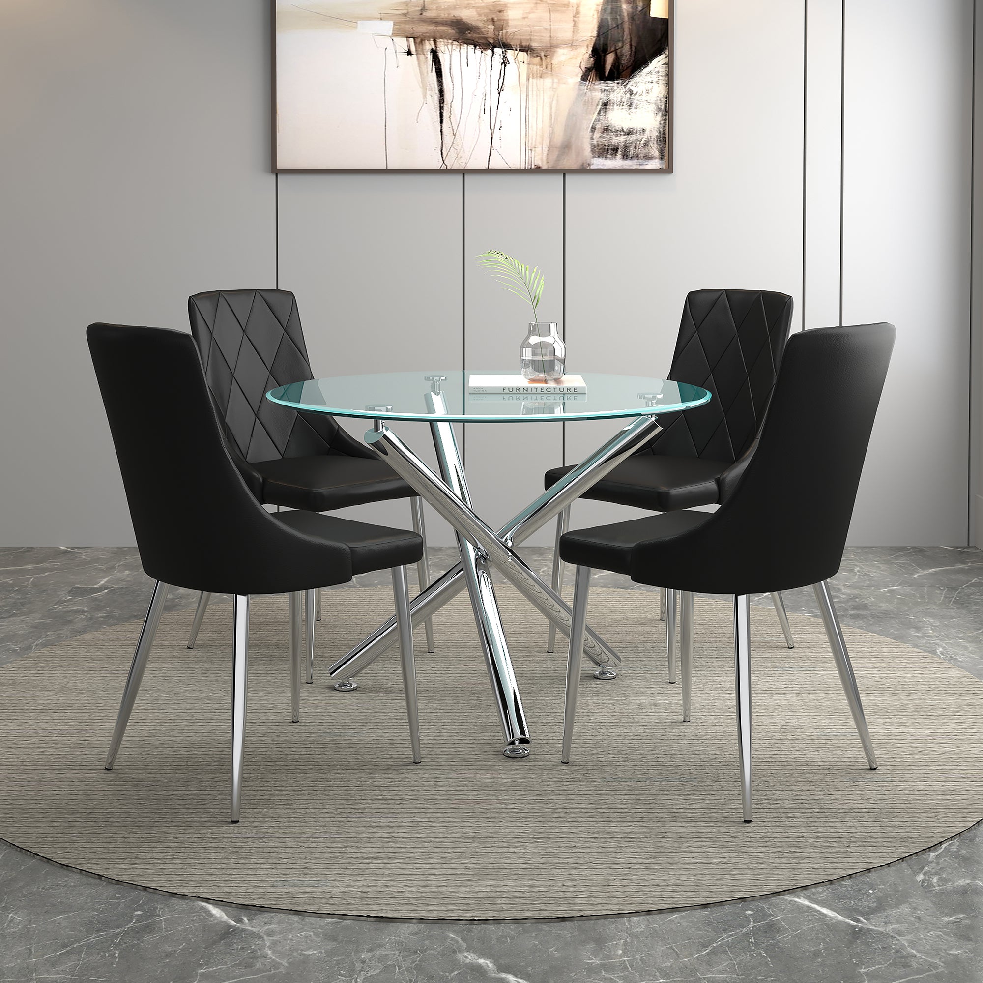 Solara Ii Devo Bk-5Pc Dining Set