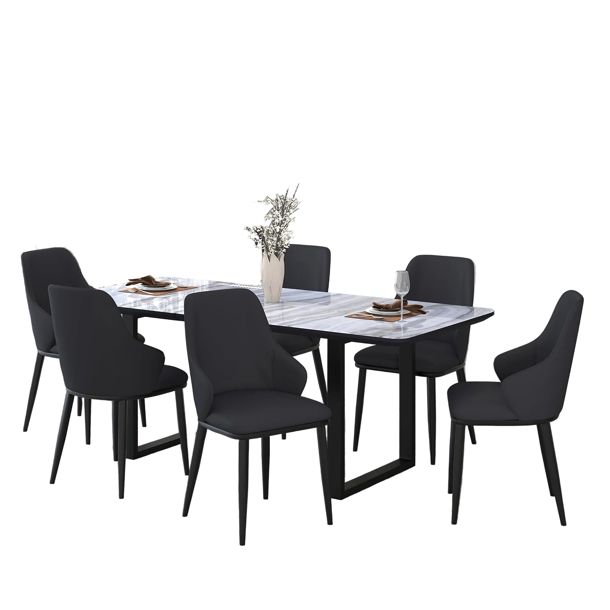 Gavin Kash Blk-7Pc Dining Set