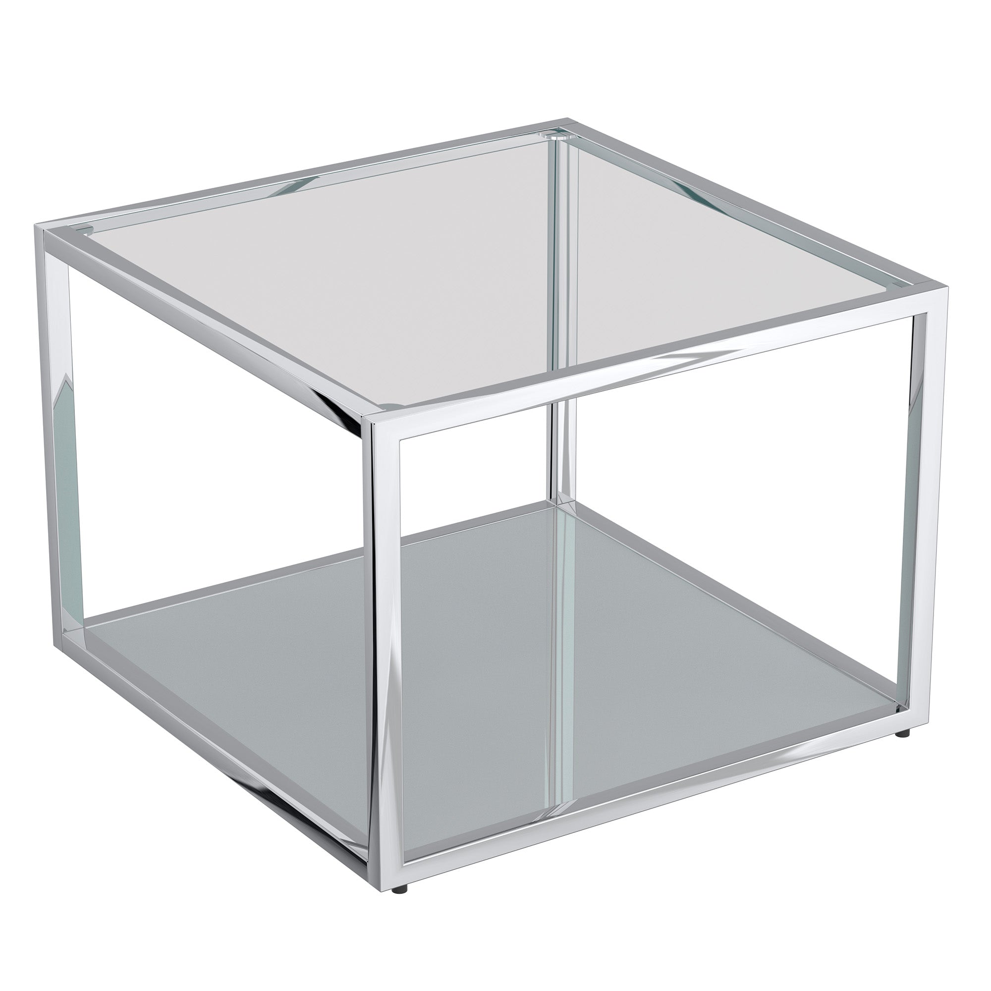 Casini Small Square Coffee Table in Silver