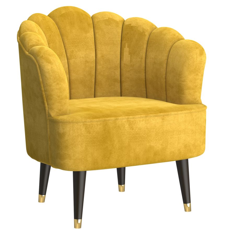 CHAISE D'APPOINT EZRA MOUTARDE