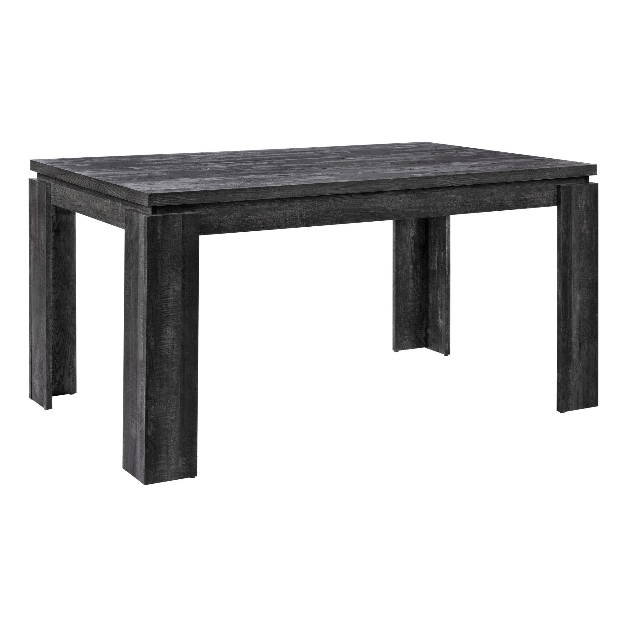 TABLE À MANGER - 36"X 60" / ASPECT BOIS RÉCUPÉRÉ NOIR