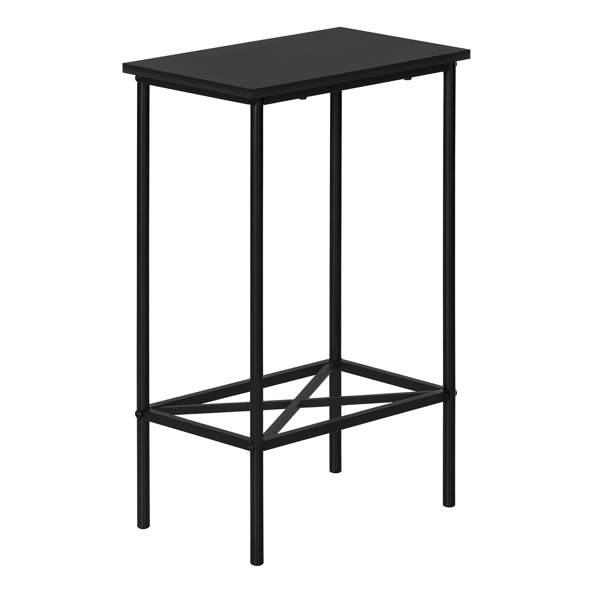 ACCENT TABLE - 24"H / BLACK / BLACK METAL