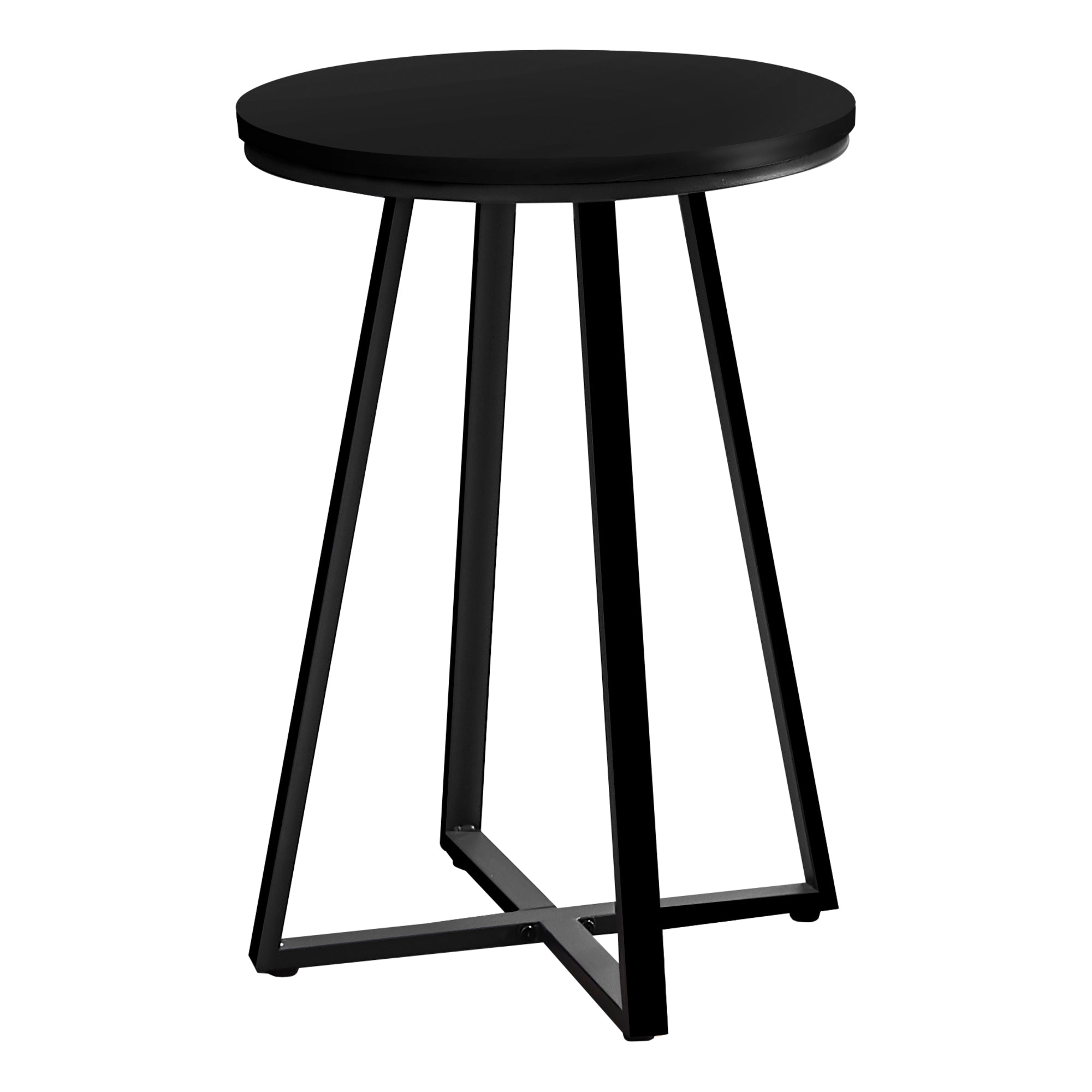 ACCENT TABLE - 22"H / BLACK / BLACK METAL