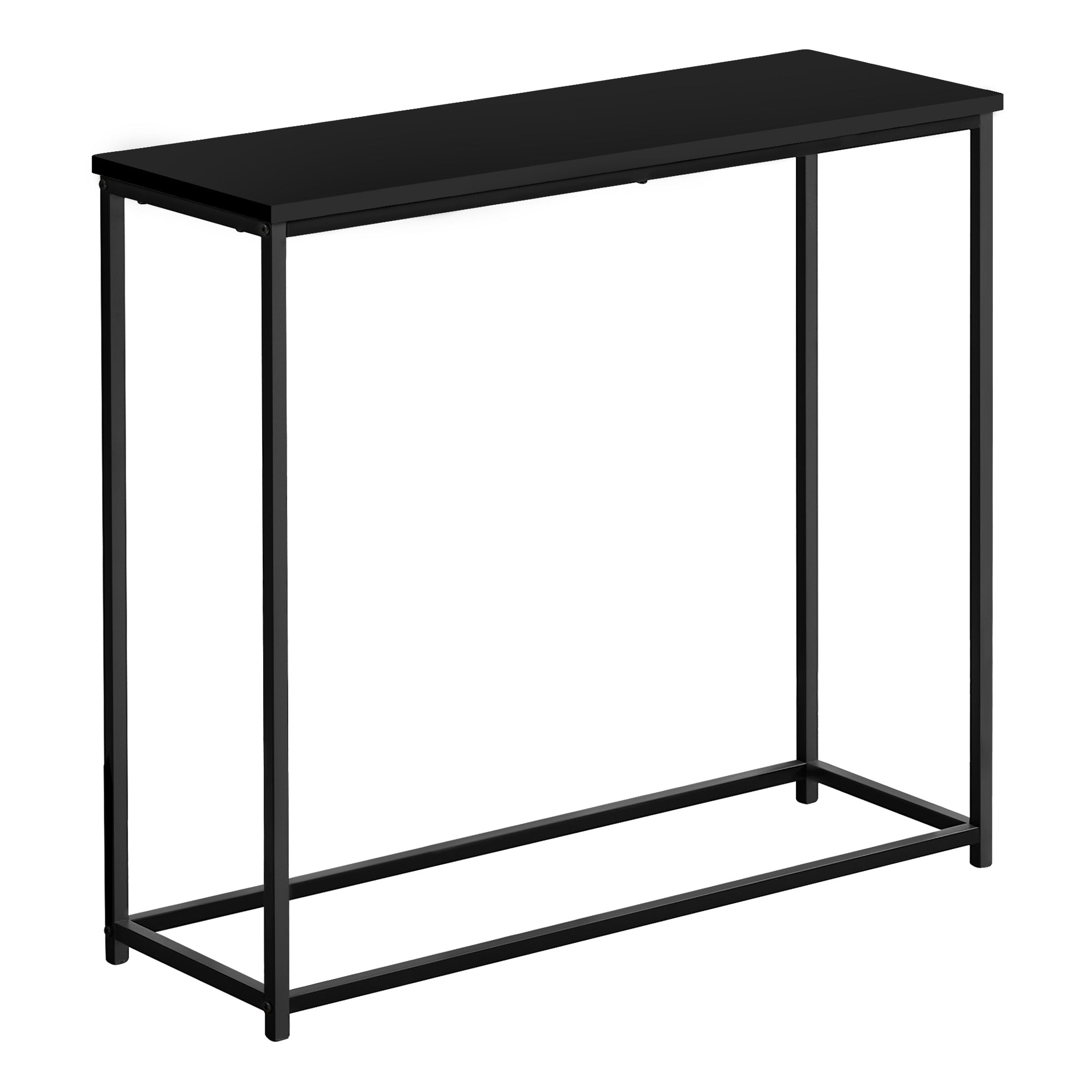 TABLE D'APPOINT - 32"L / NOIR / CONSOLE D'ENTRÉE EN MÉTAL NOIR