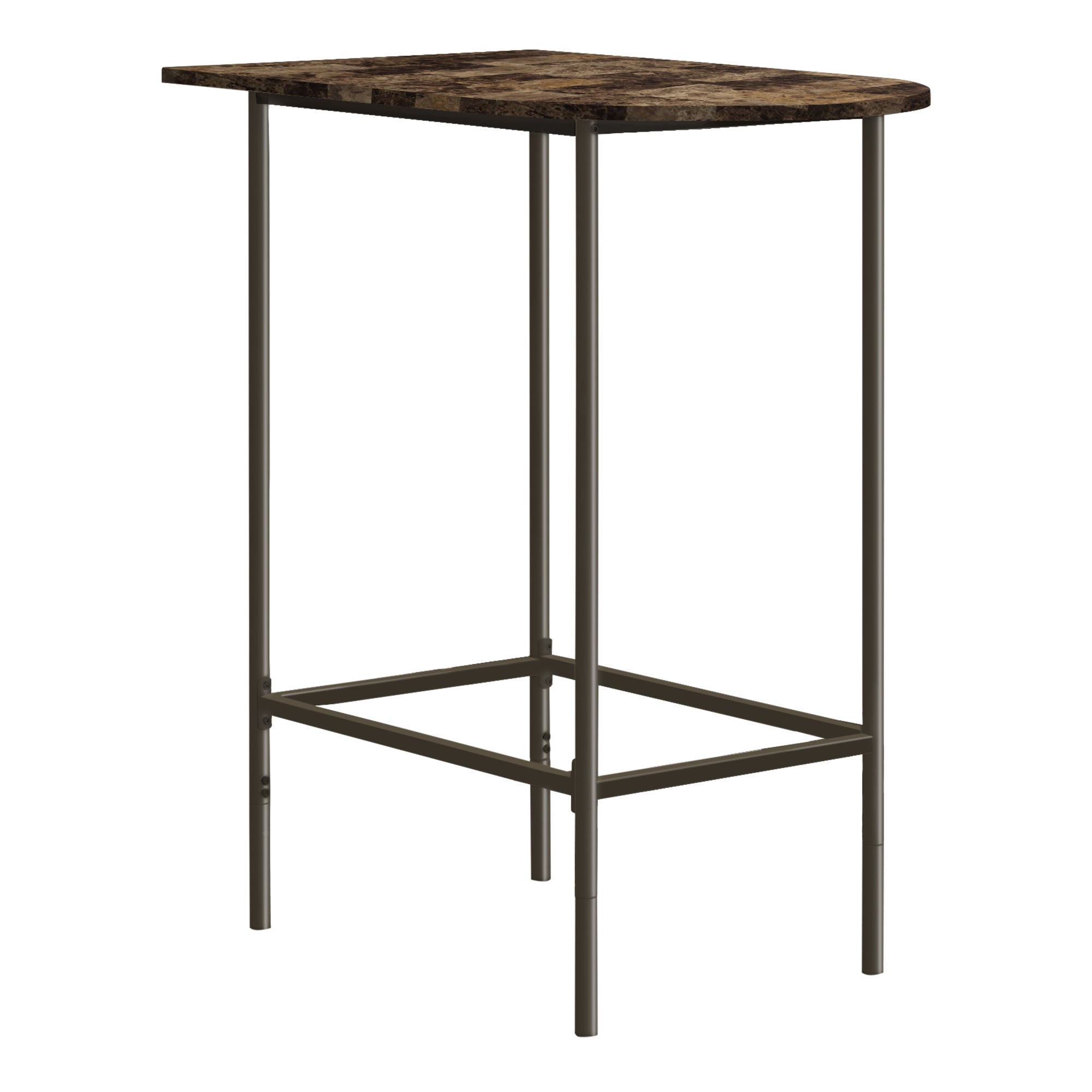 HOME BAR - 24"X 36" / ESPRESSO MARBLE / METAL
