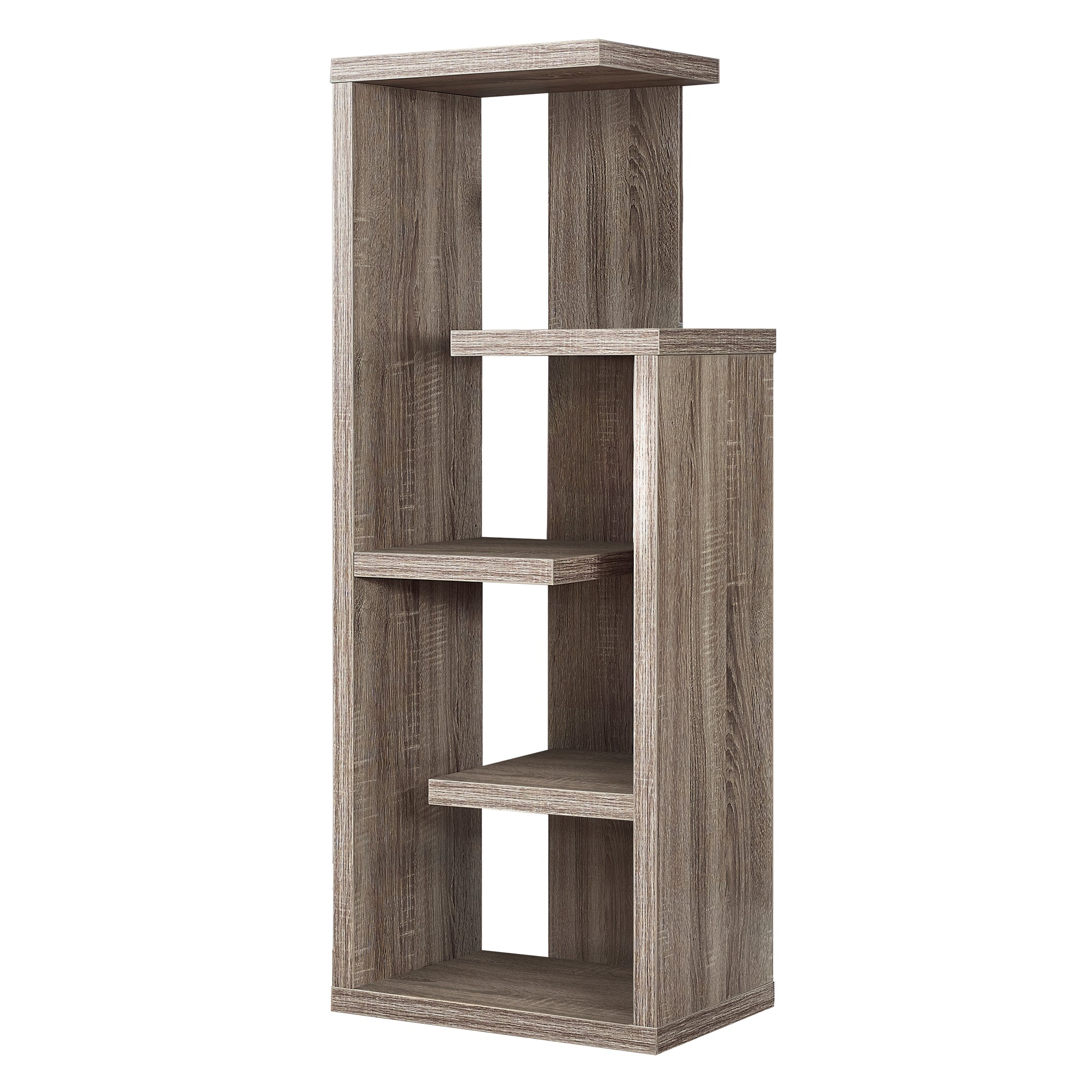 BOOKCASE - 48"H / DARK TAUPE ACCENT DISPLAY UNIT