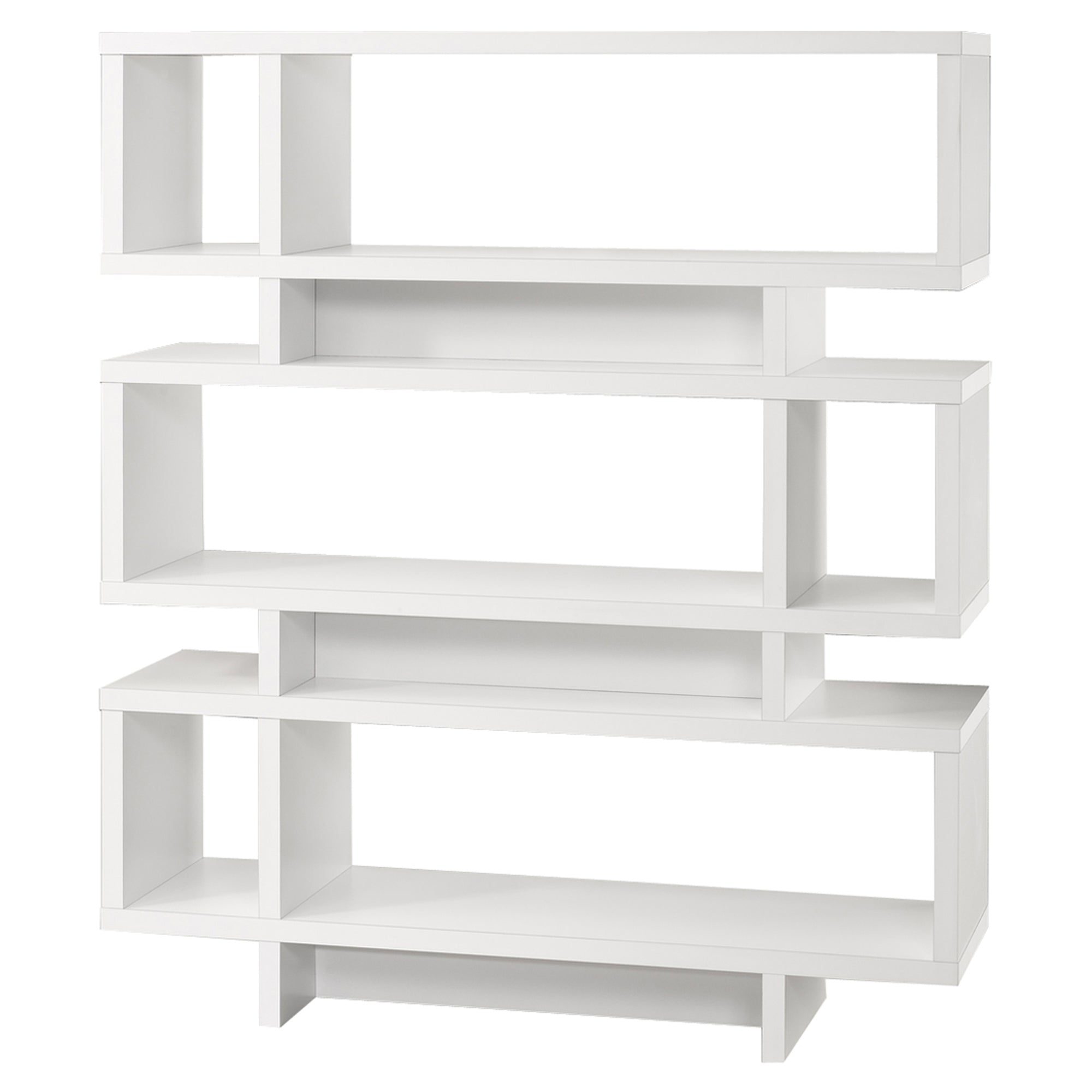 BOOKCASE - 55"H / WHITE MODERN STYLE