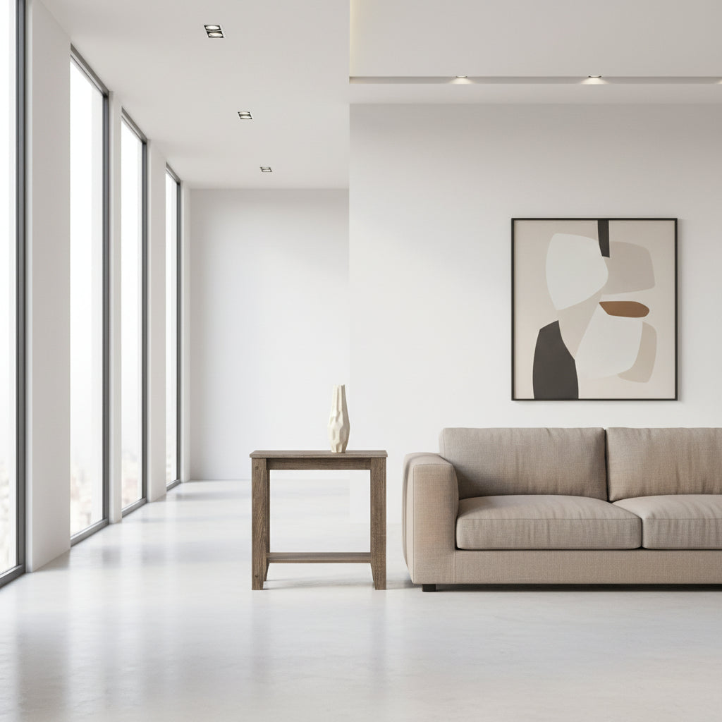 TABLE D'APPOINT - TAUPE FONCÉ