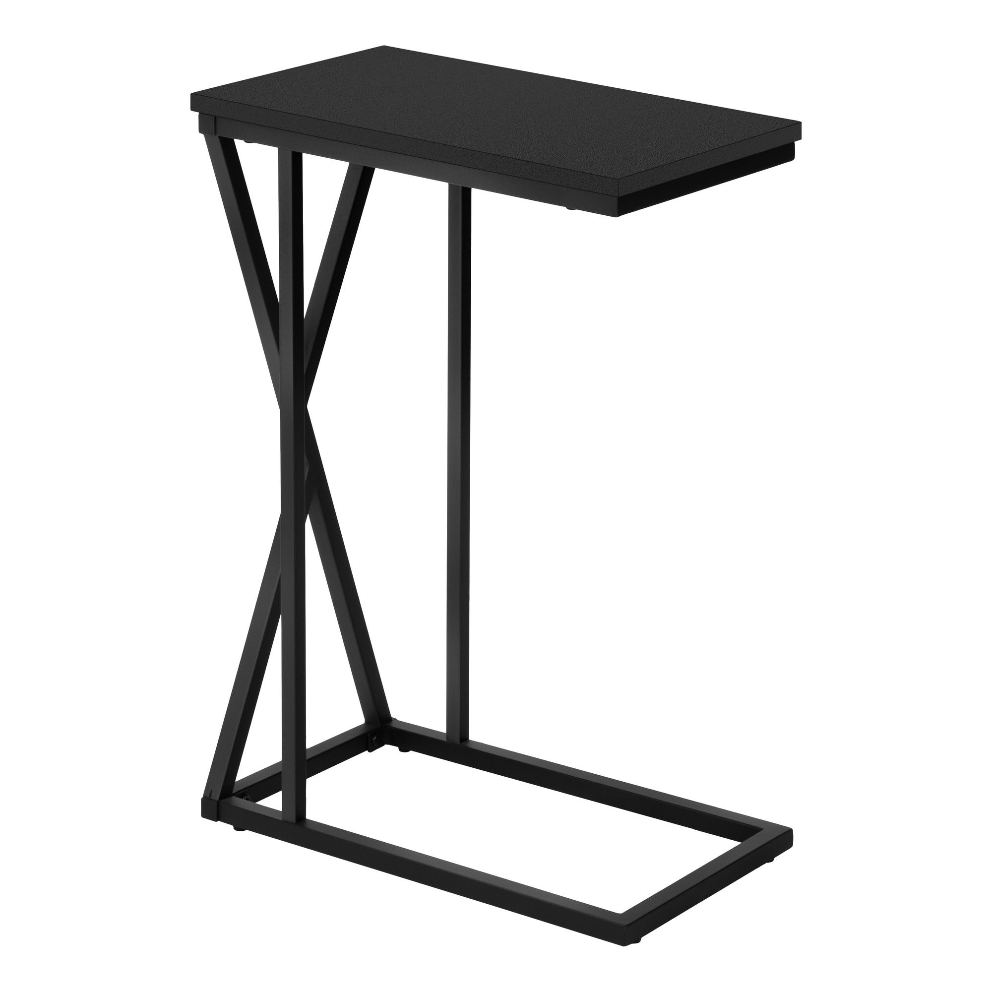 ACCENT TABLE - 25"H / BLACK / BLACK METAL