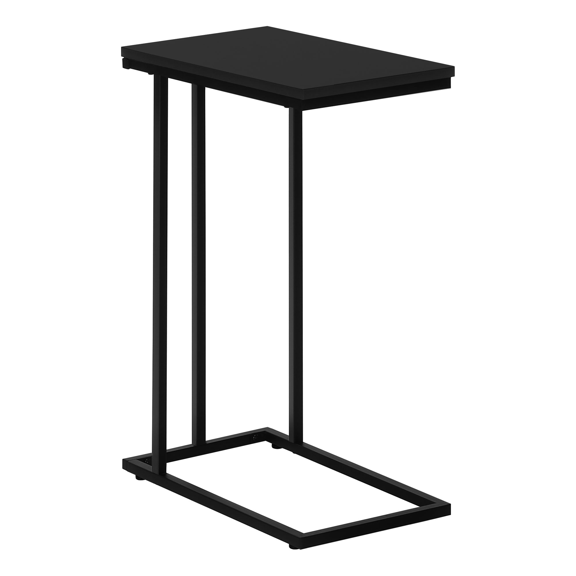 ACCENT TABLE - 25"H / BLACK / BLACK METAL