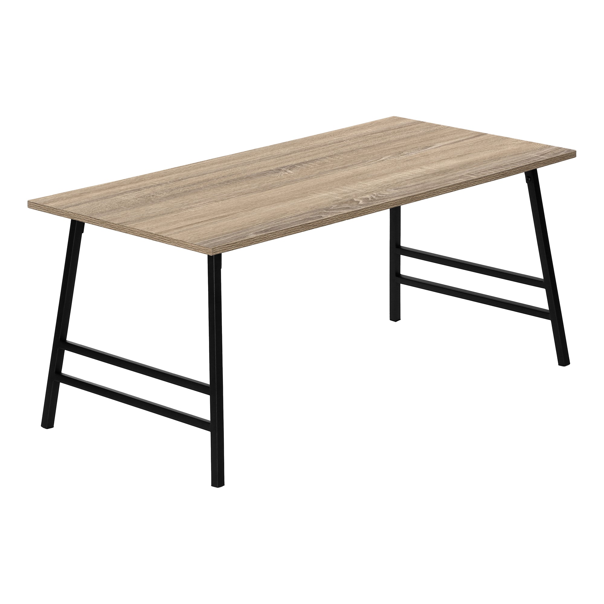 TABLE BASSE - 40"L / TAUPE FONCÉ / MÉTAL NOIR