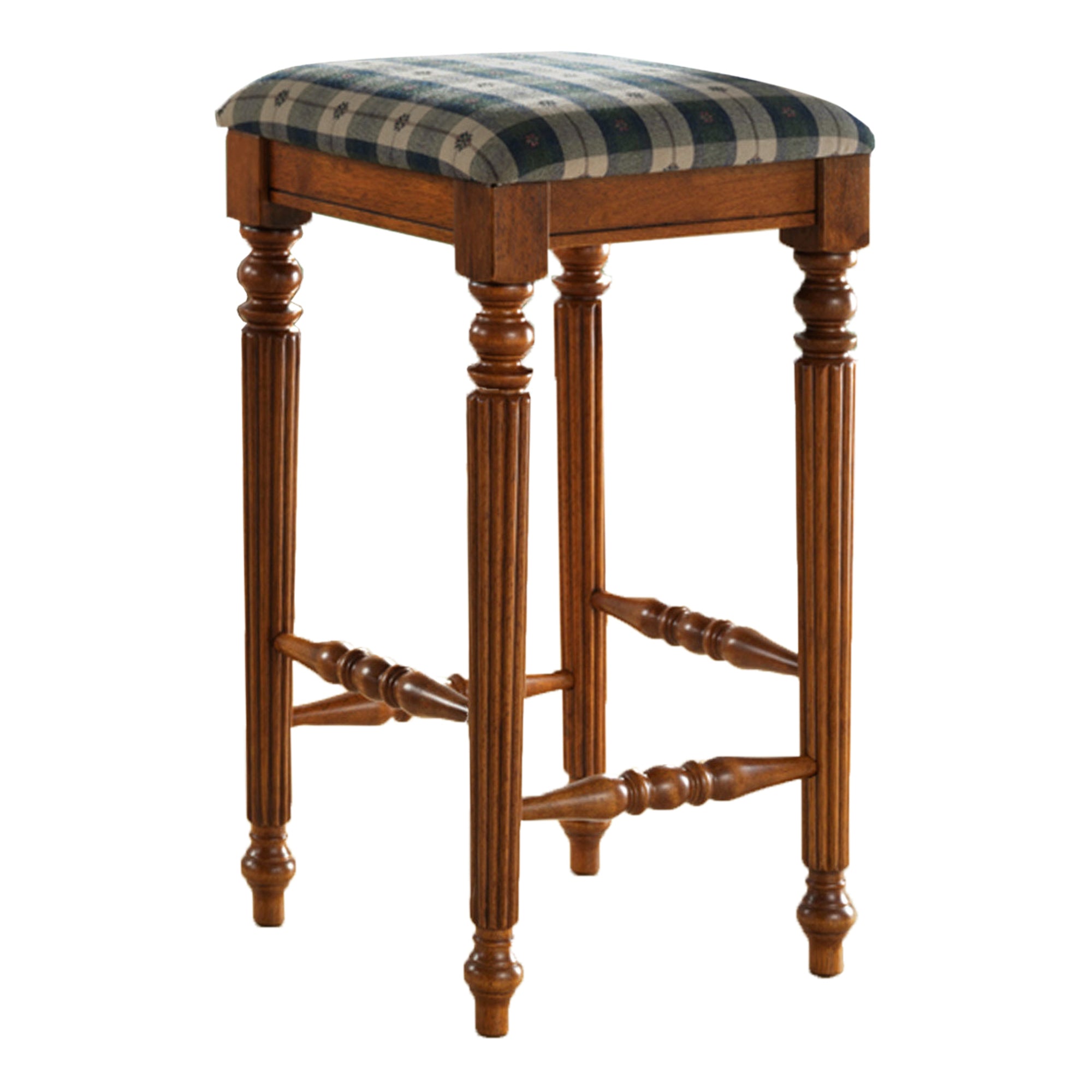 TABOURET DE BAR - 2 PIÈCES / 29"H / BOIS MASSIF CHÊNE FONCÉ