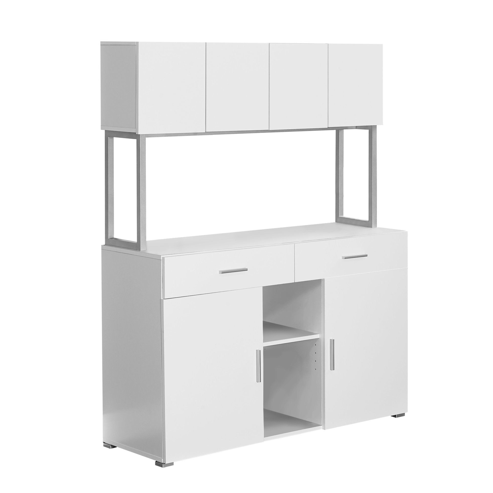 ARMOIRE DE BUREAU - 48"L / CREDENZA DE RANGEMENT BLANCHE