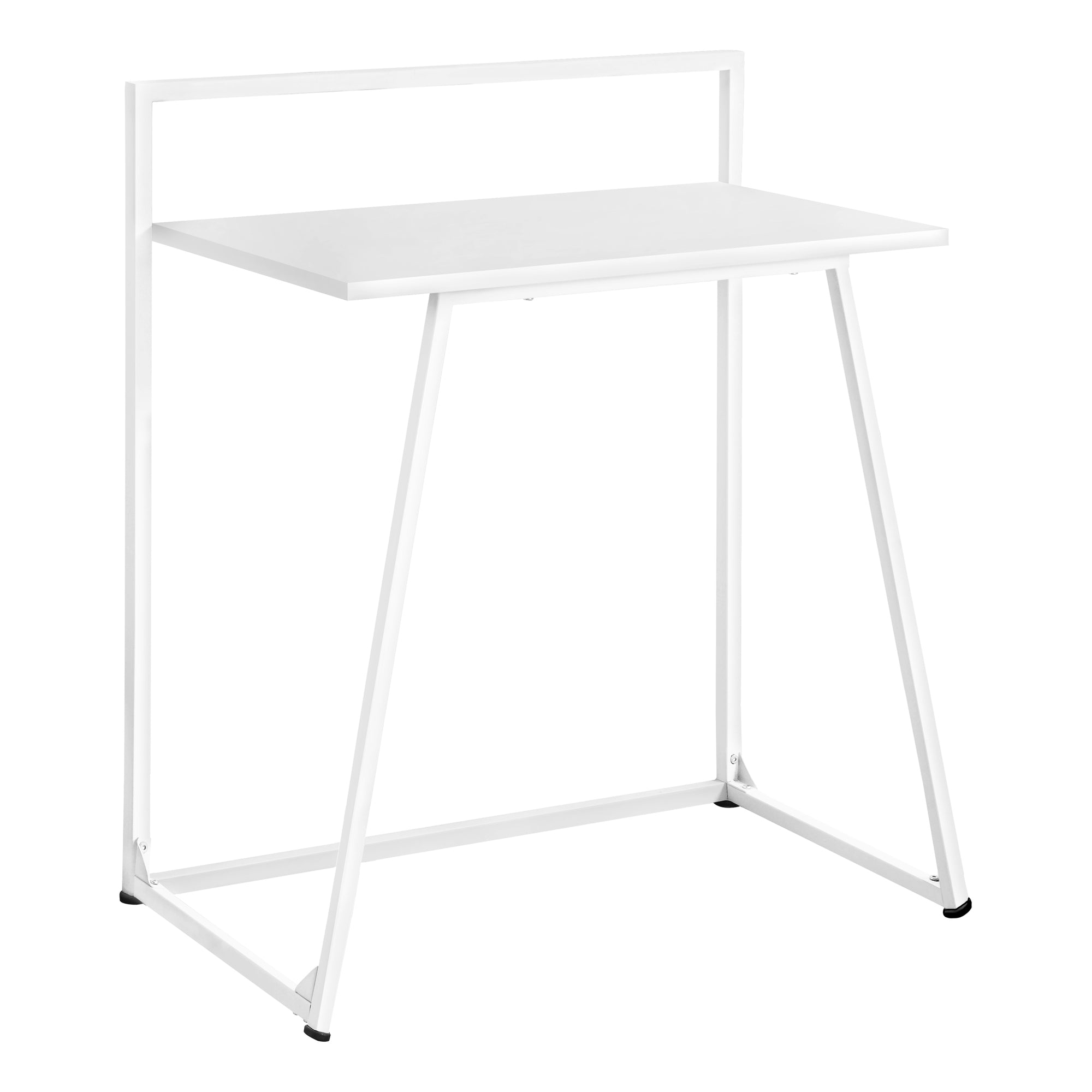 BUREAU D'ORDINATEUR - 30"L / BLANC JUVÉNILE / MÉTAL BLANC
