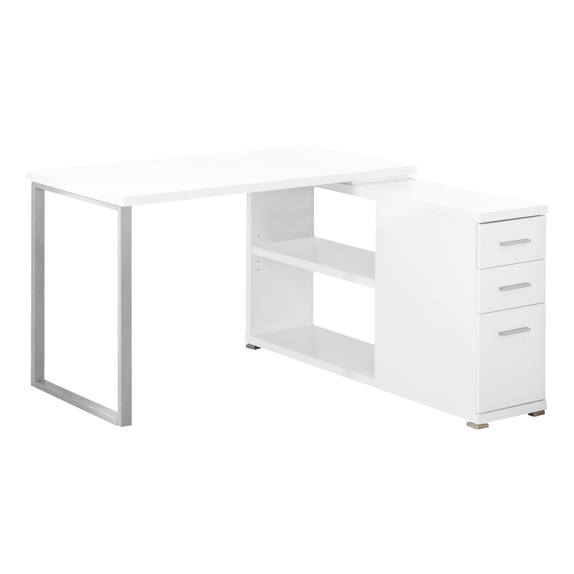 COMPUTER DESK - WHITE LEFT OR RIGHT FACING CORNER