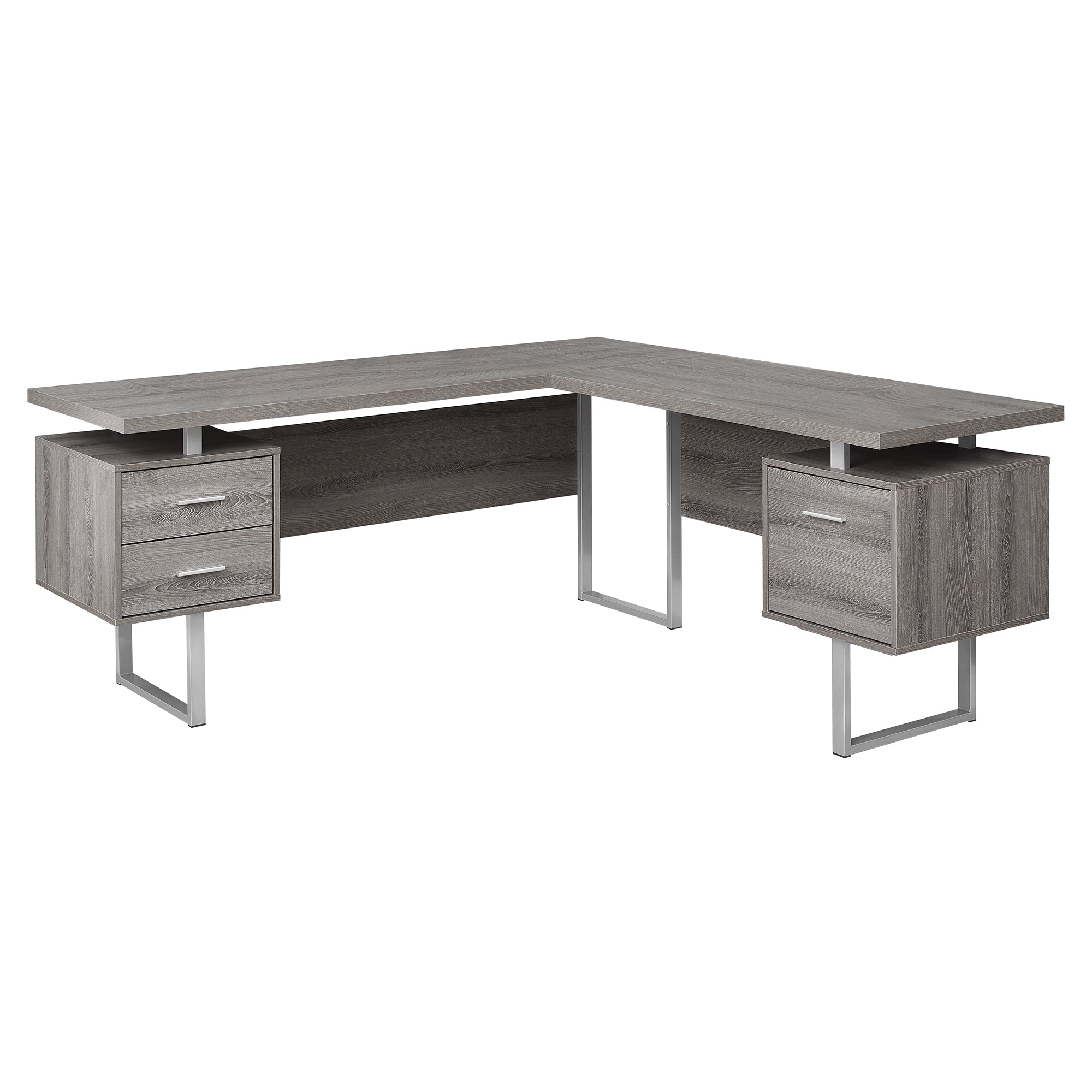 COMPUTER DESK - 70"L / DARK TAUPE LEFT OR RIGHT FACING