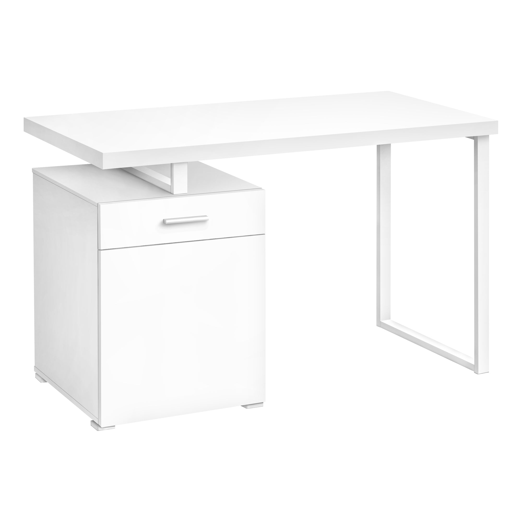 BUREAU D'ORDINATEUR - 48"L / BLANC ORIENTÉ GAUCHE OU DROITE