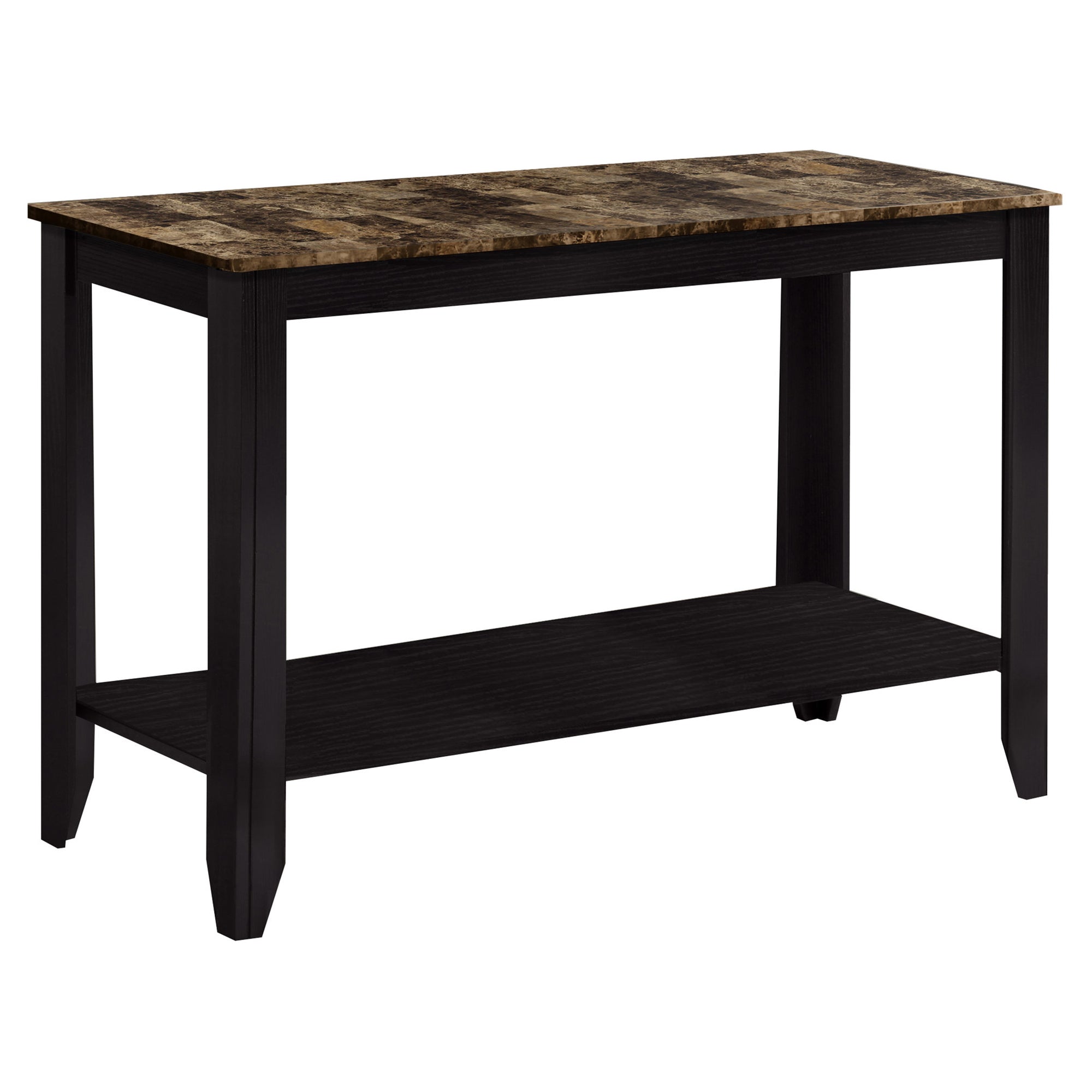 ACCENT TABLE - 44"L / ESPRESSO MARBLE TOP