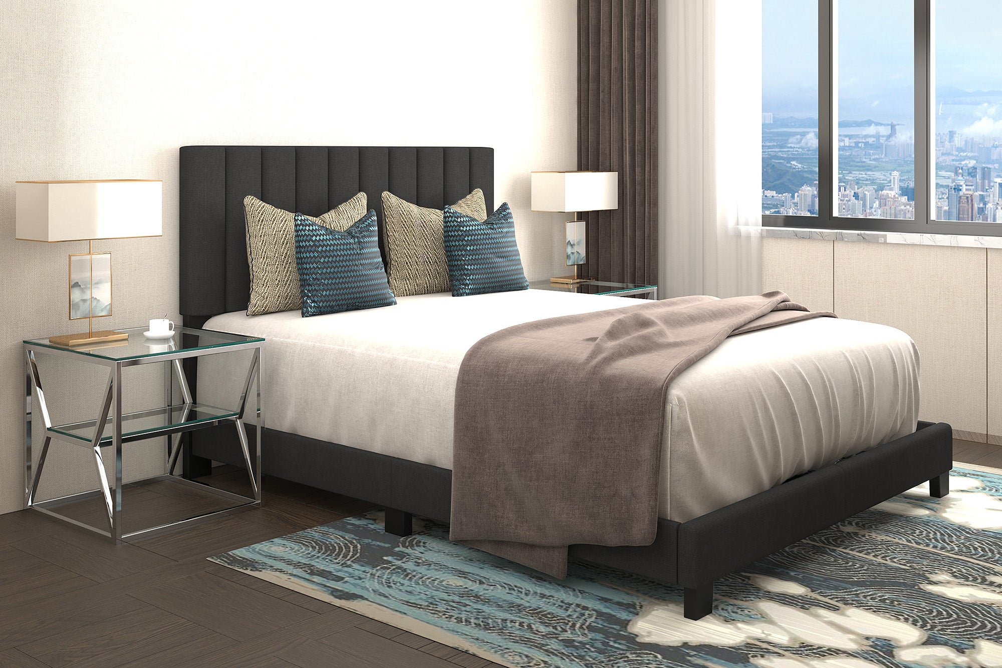 Jedd 60" Queen Bed in Charcoal