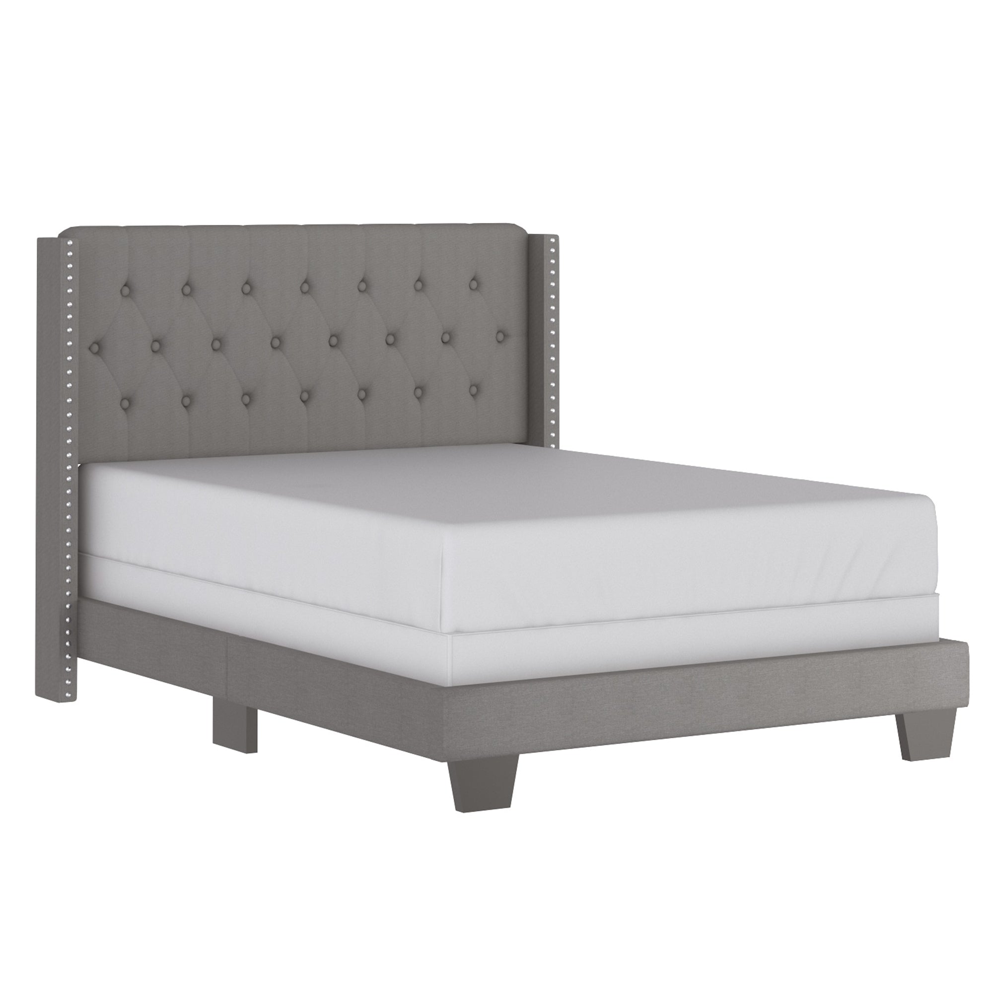 Gunner 54" Double Bed in Light Grey