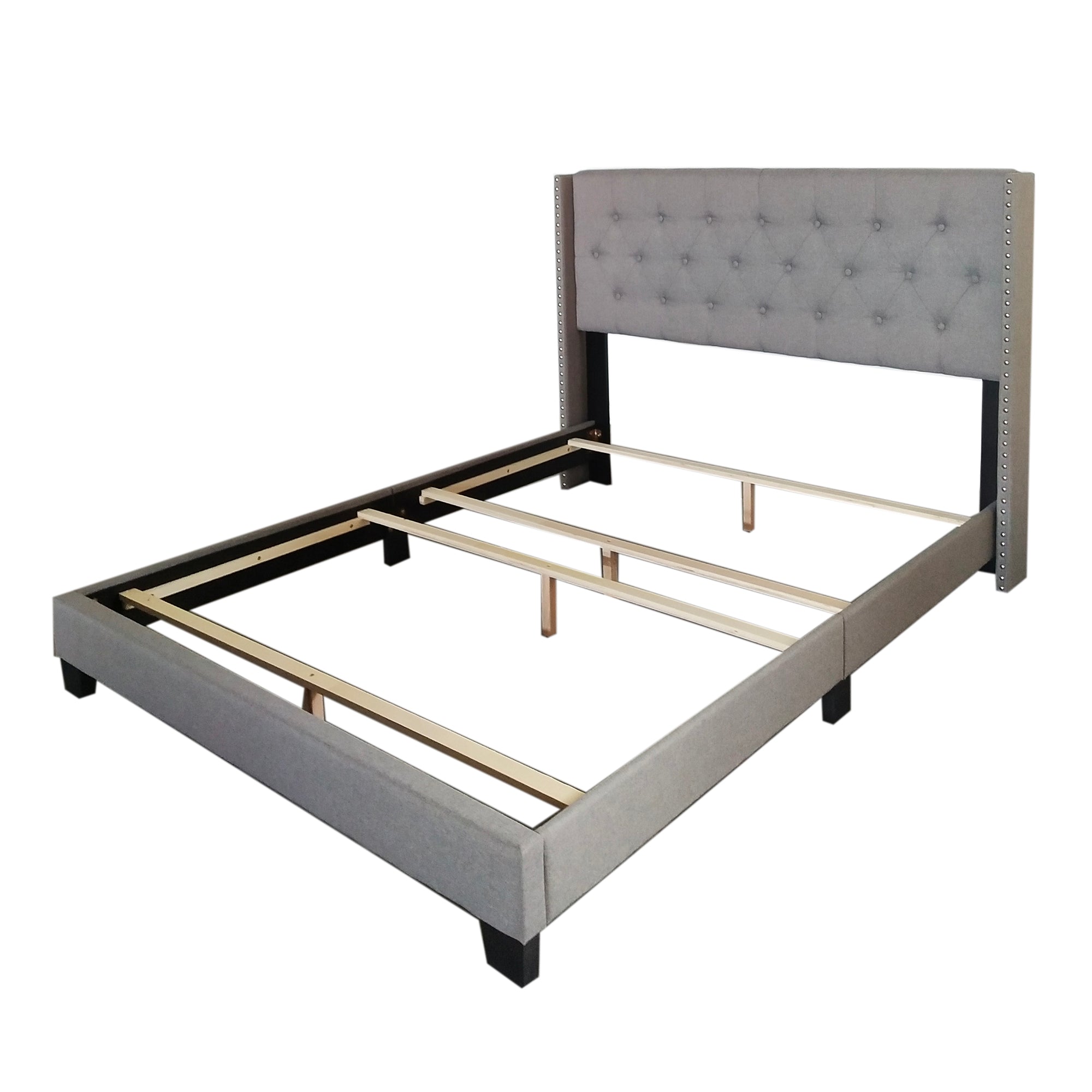 Gunner 54" Double Bed in Light Grey