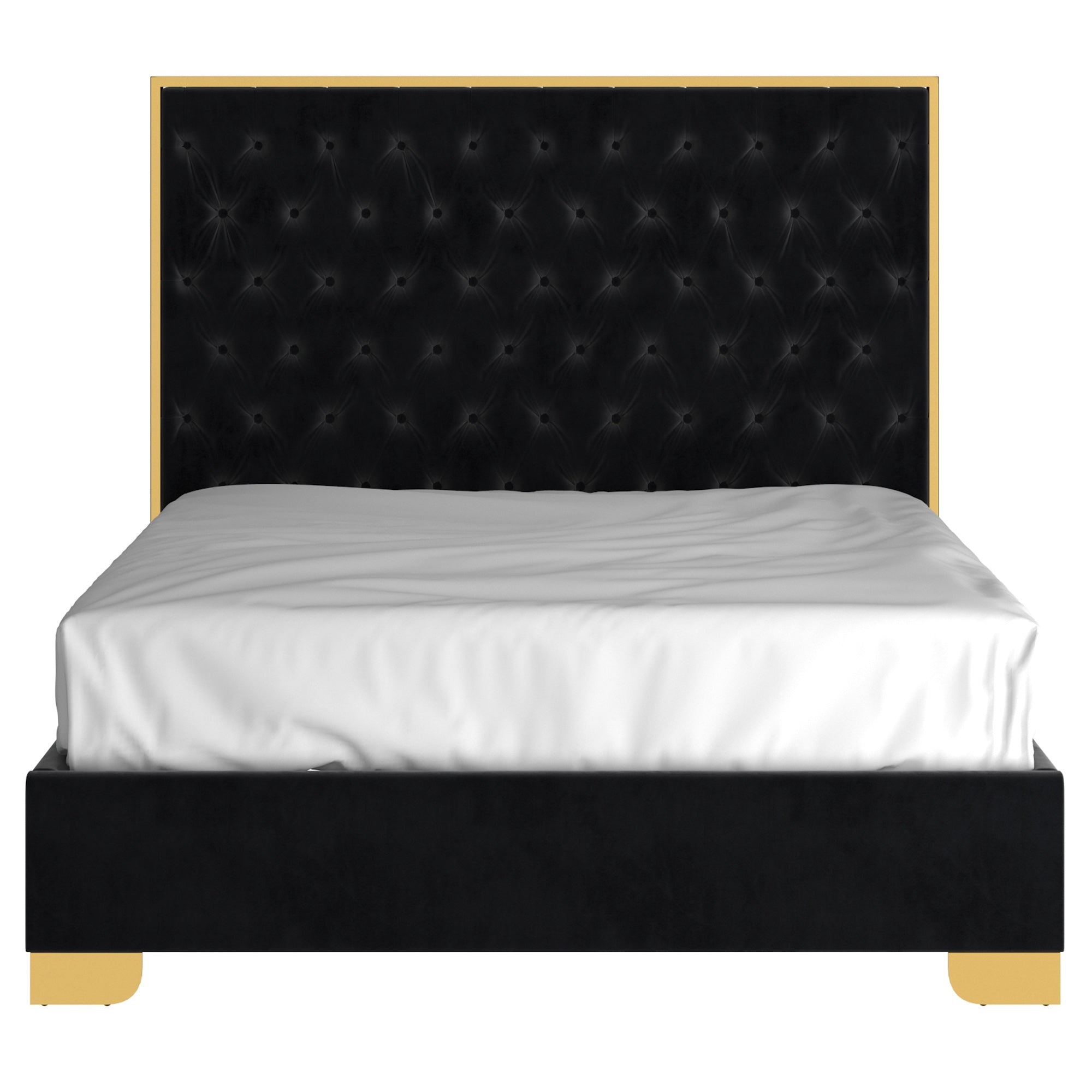 Lucille 60" Queen Bed in Black and Gold