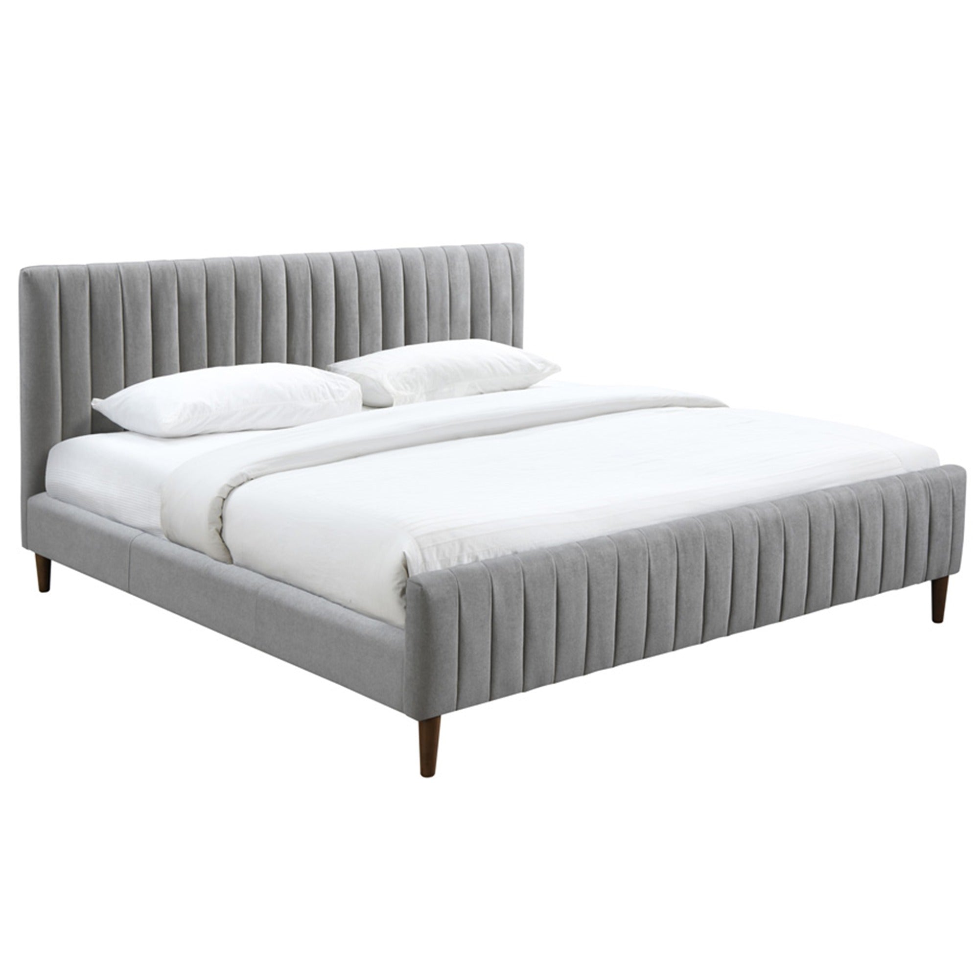 Hannah 78" King Platform Bed in Charcoal