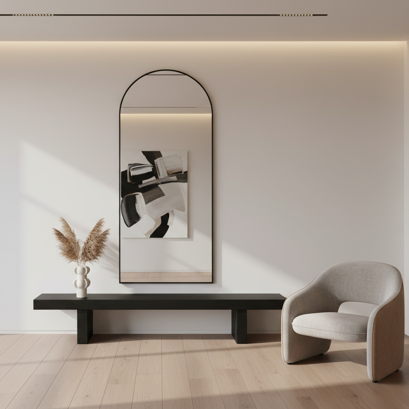 PHILIP Floor Mirror GY-MIR-20410B Black Frame