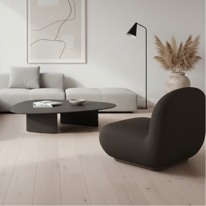 Zilano Accent Chair in Charcoal Boucle