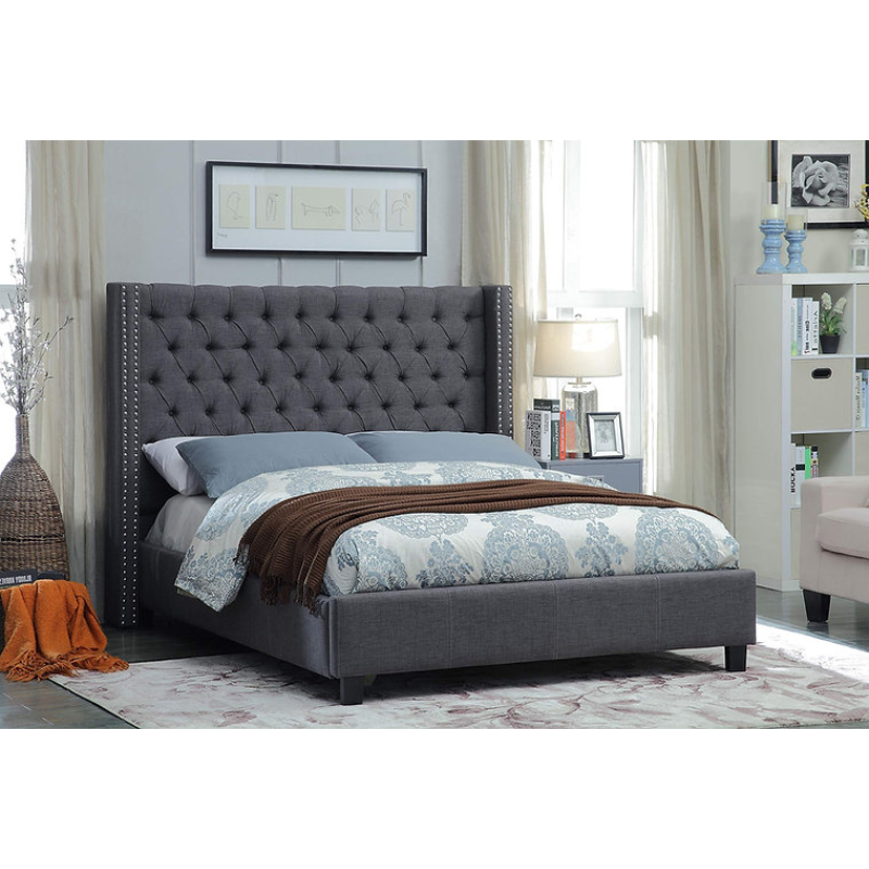 IF-5897 Grey Queen Bed