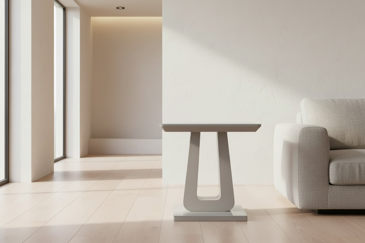Corvus Console Table in Warm Grey
