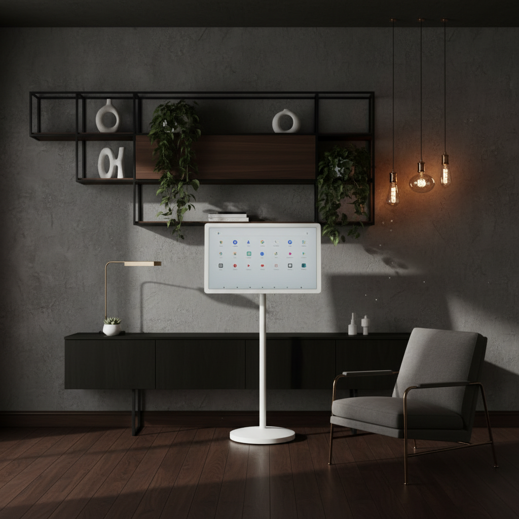 Écran sans fil intelligent MOVEI avec support pour mobile – Écran tactile et alimentation par batterie