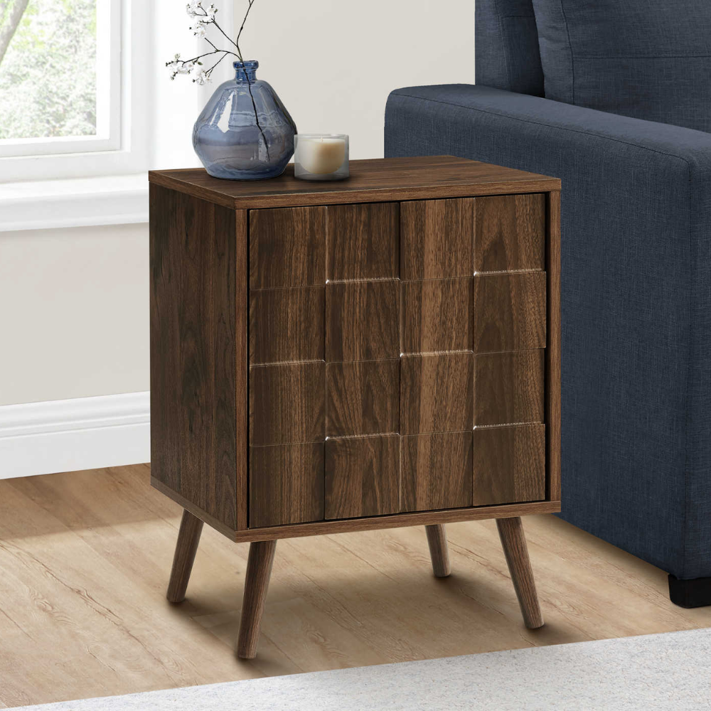 ACCENT TABLE - 23"H / DARK WALNUT END TABLE