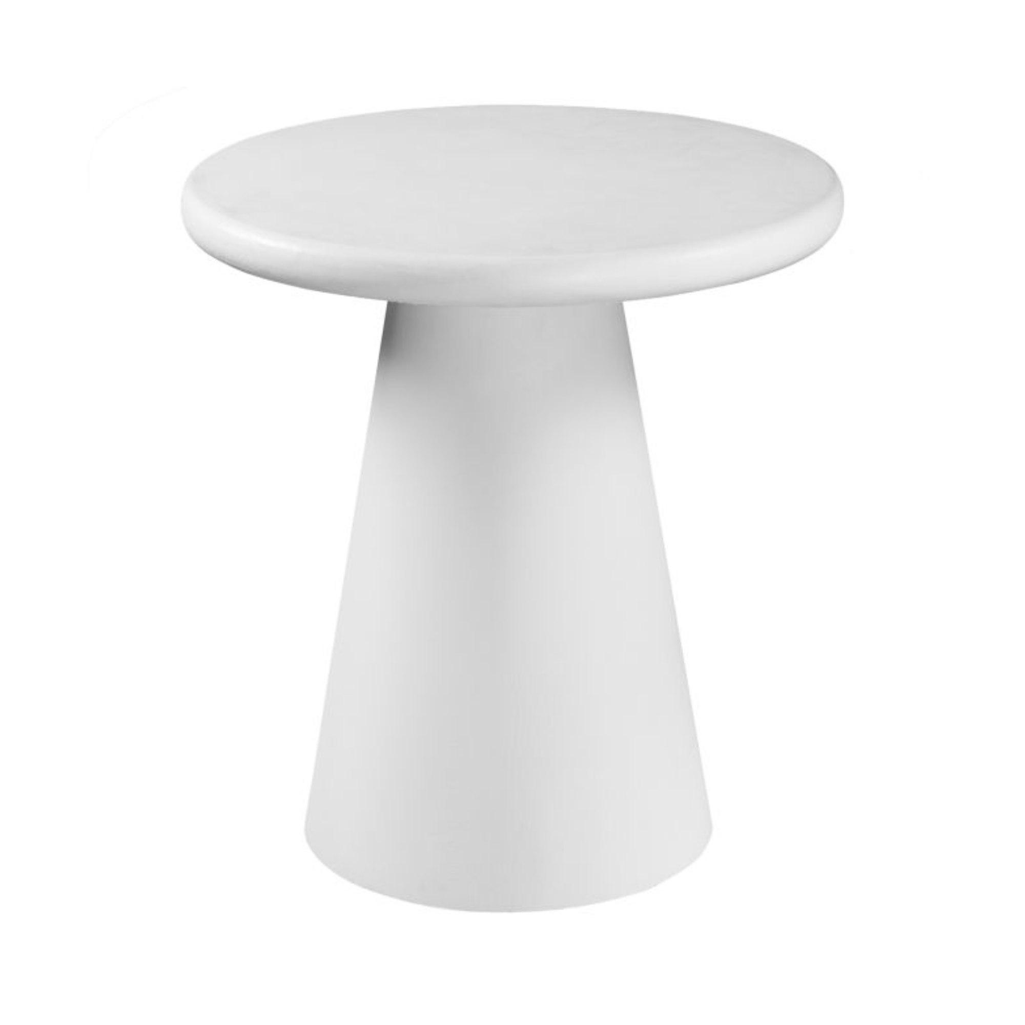 Galio Round Accent Table in White