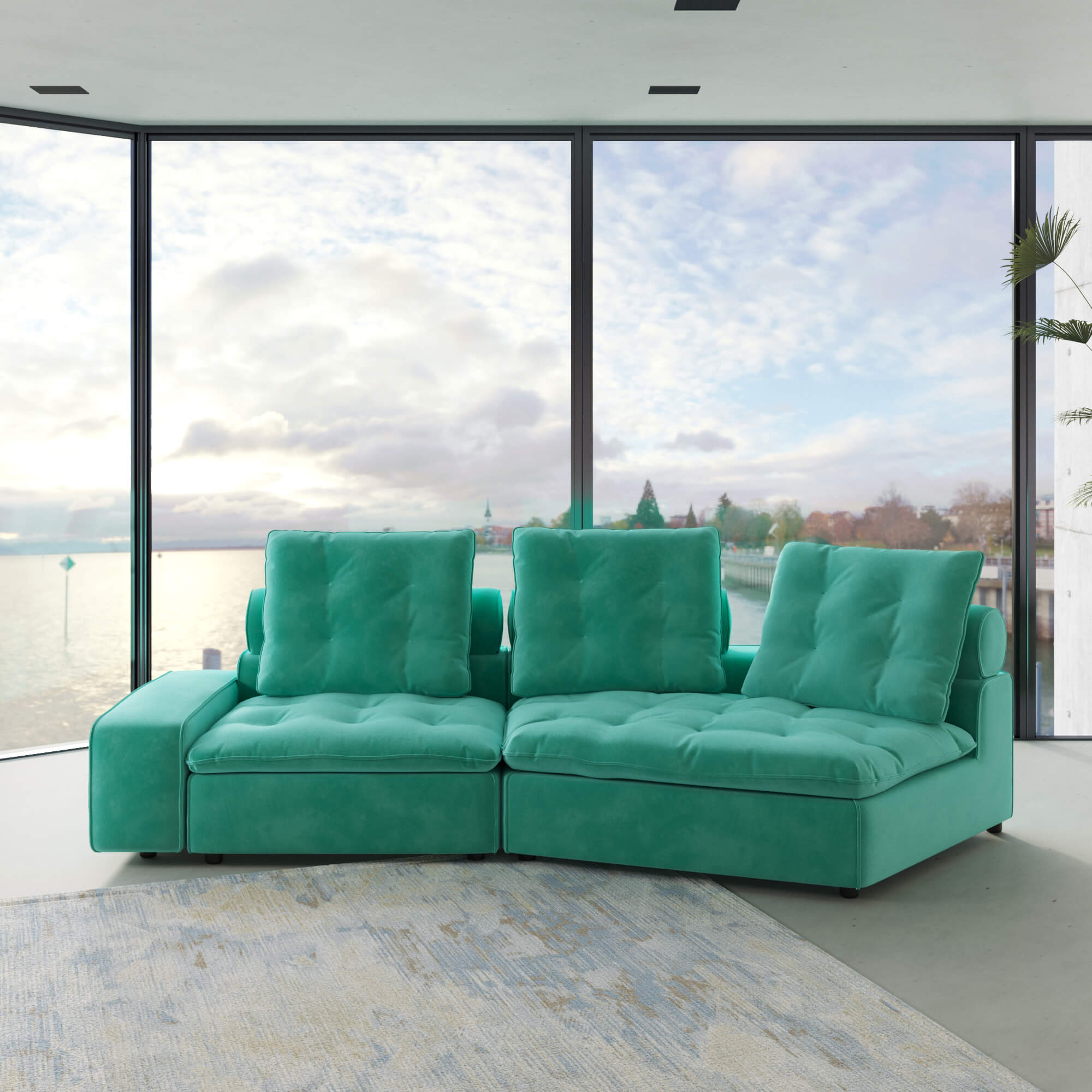 Sky Cloud Deluxe Adjustable Sectional Sofa