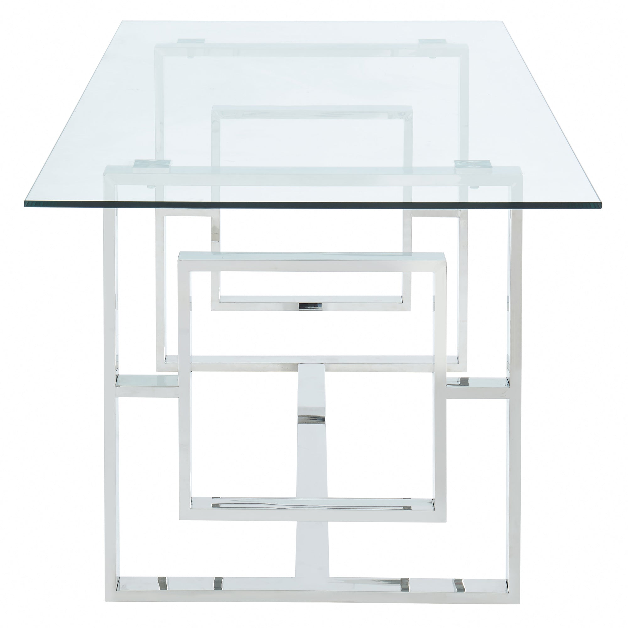 Eros Rectangular Dining Table in Silver