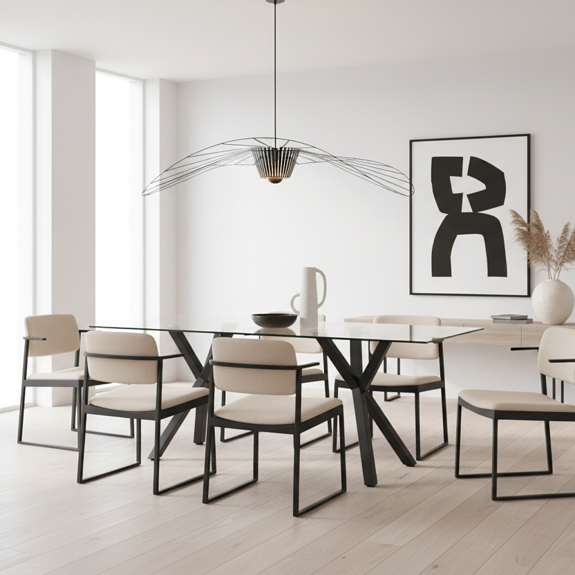 Stark Rectangular Dining Table in Black