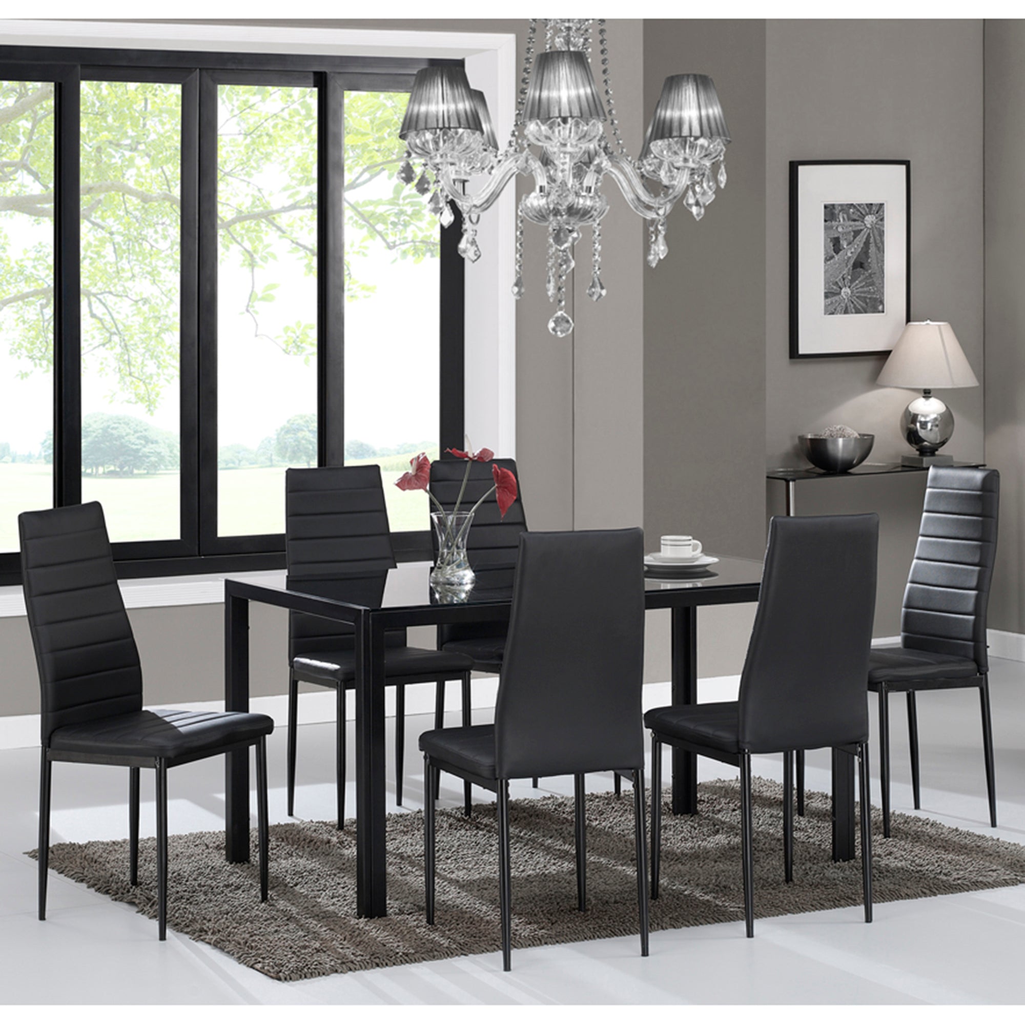 Contra Rectangular Dining Table in Black
