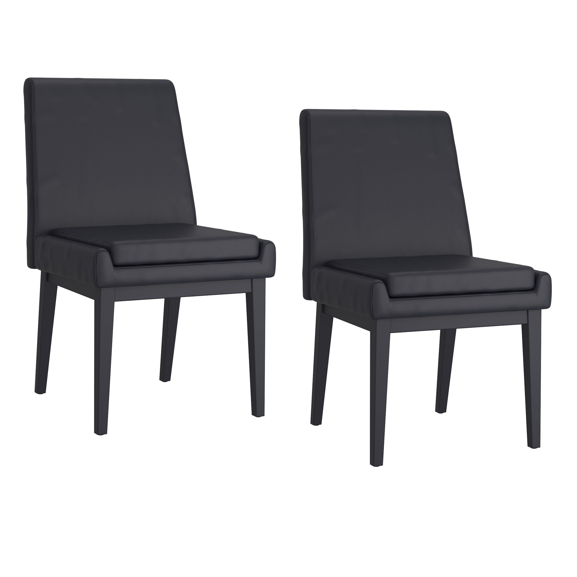 Cortez Dining Chair, Set of 2, in Beige Fabric and Black