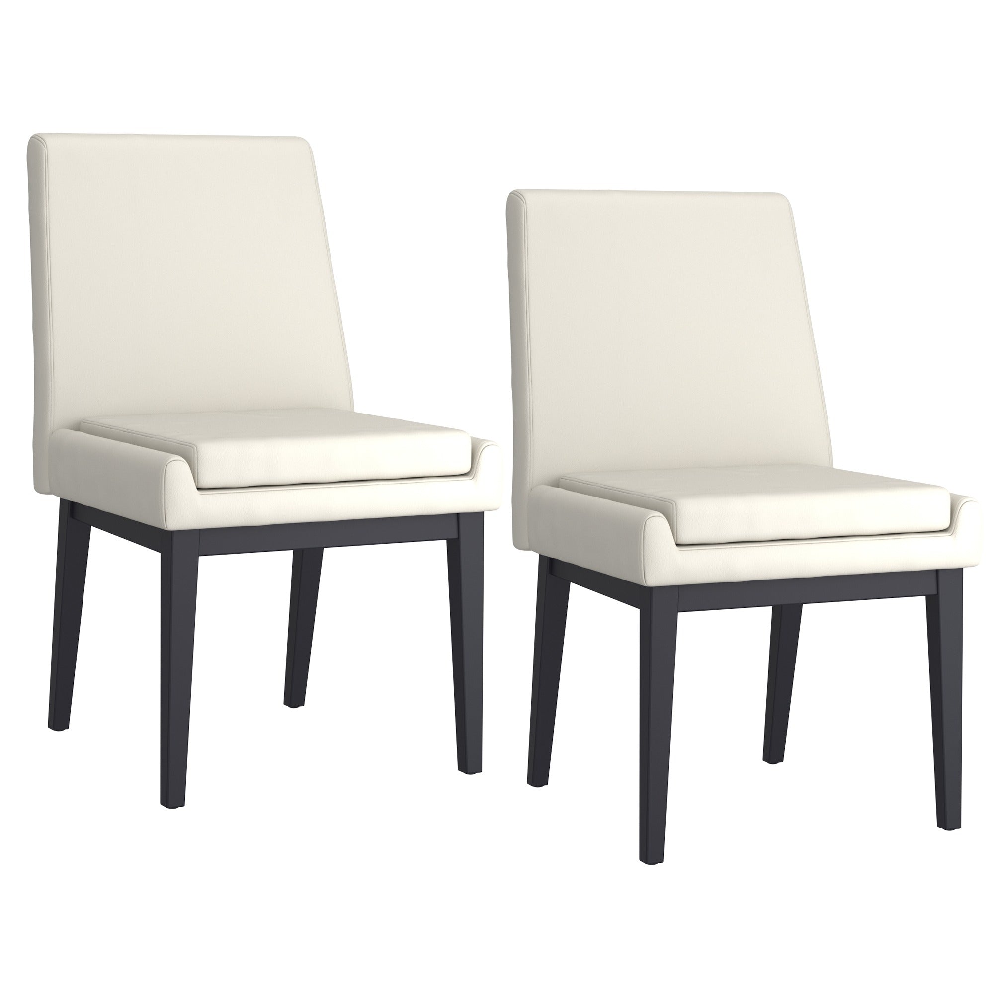 Cortez Dining Chair, Set of 2, in Beige Fabric and Black