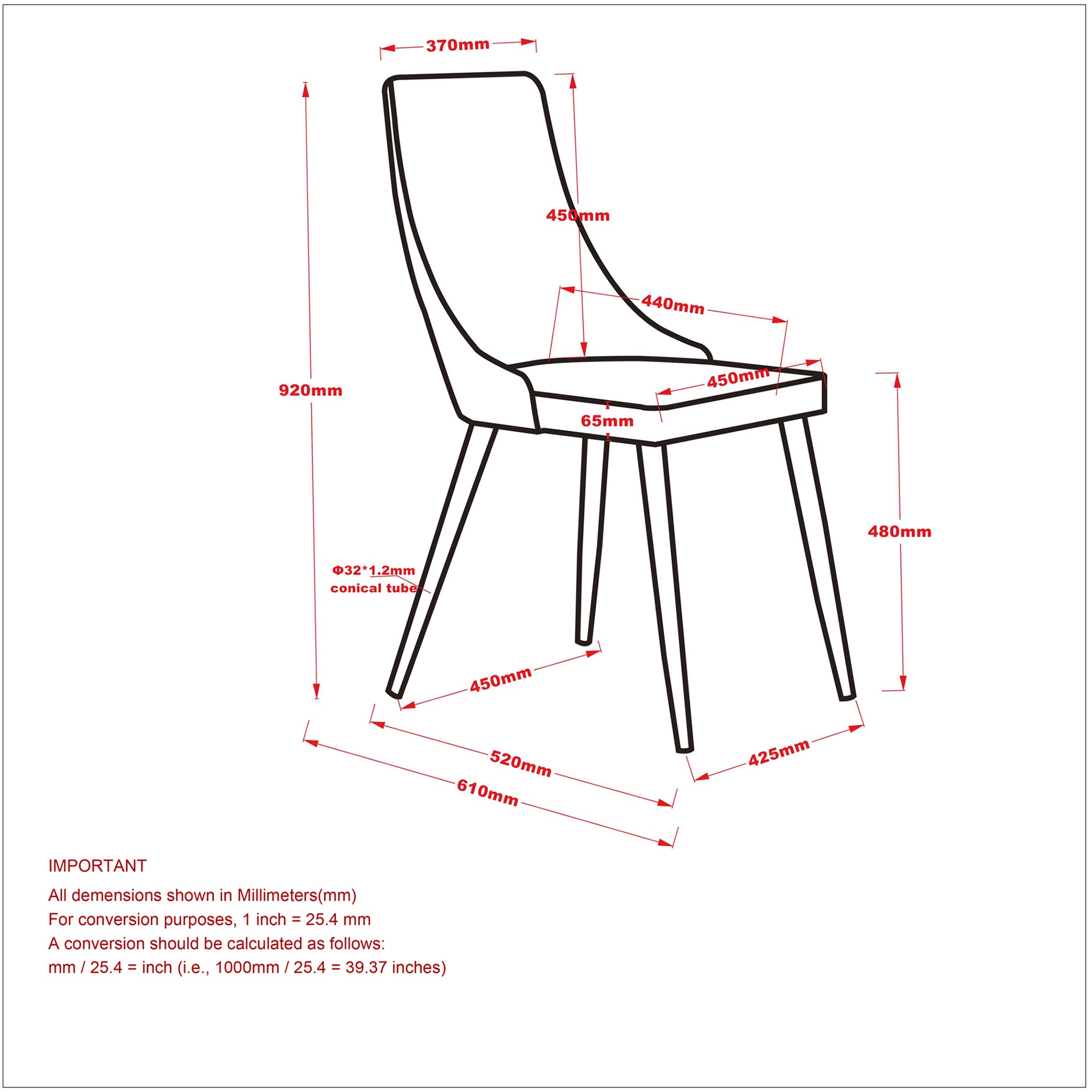 Cora Fabric Dining Chair, Set of 2 in Beige and Walnut