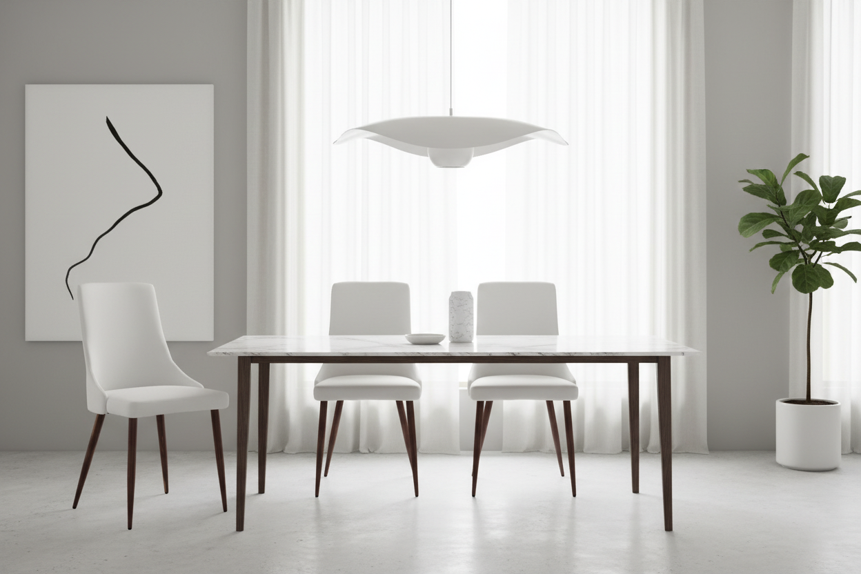 Chaise de salle à manger Cora en similicuir, lot de 2, noir et noyer