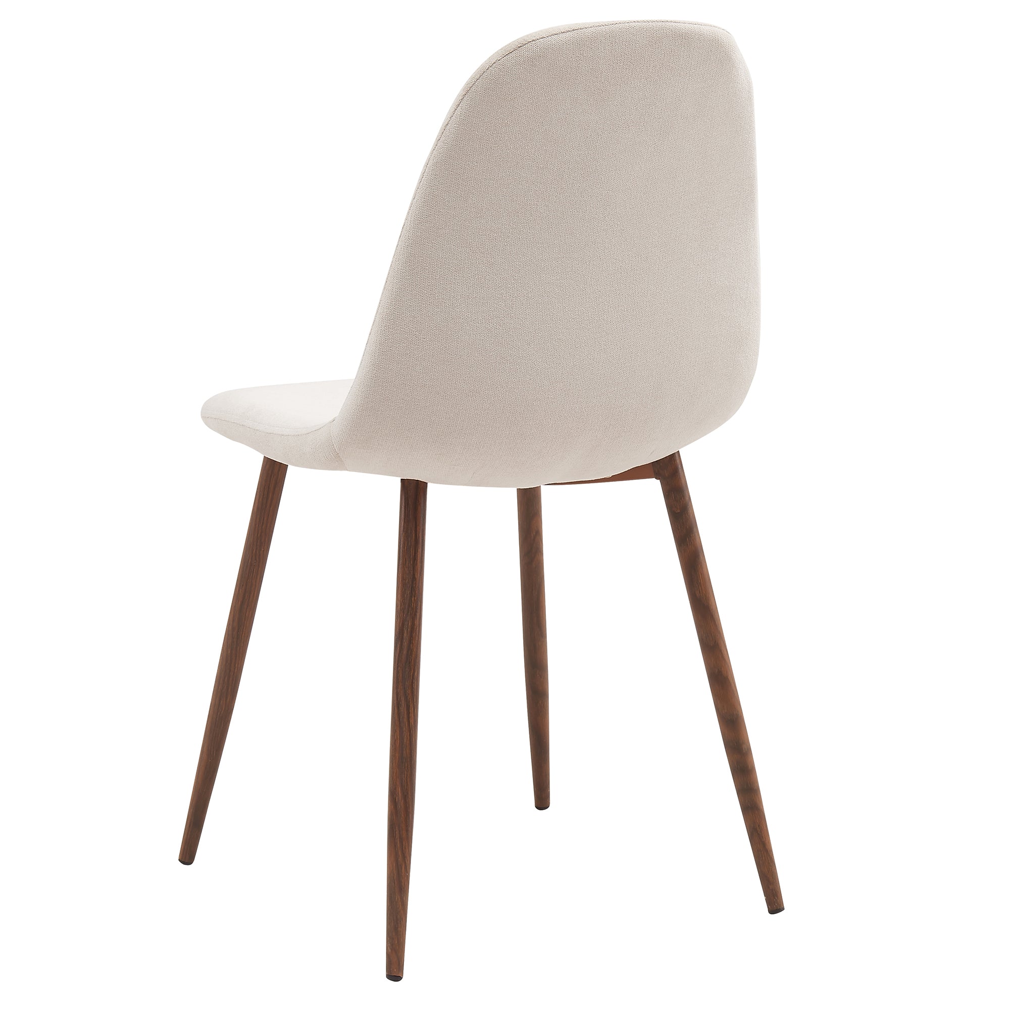 Lyna Dining Chair, Set of 4 in Beige and Walnut