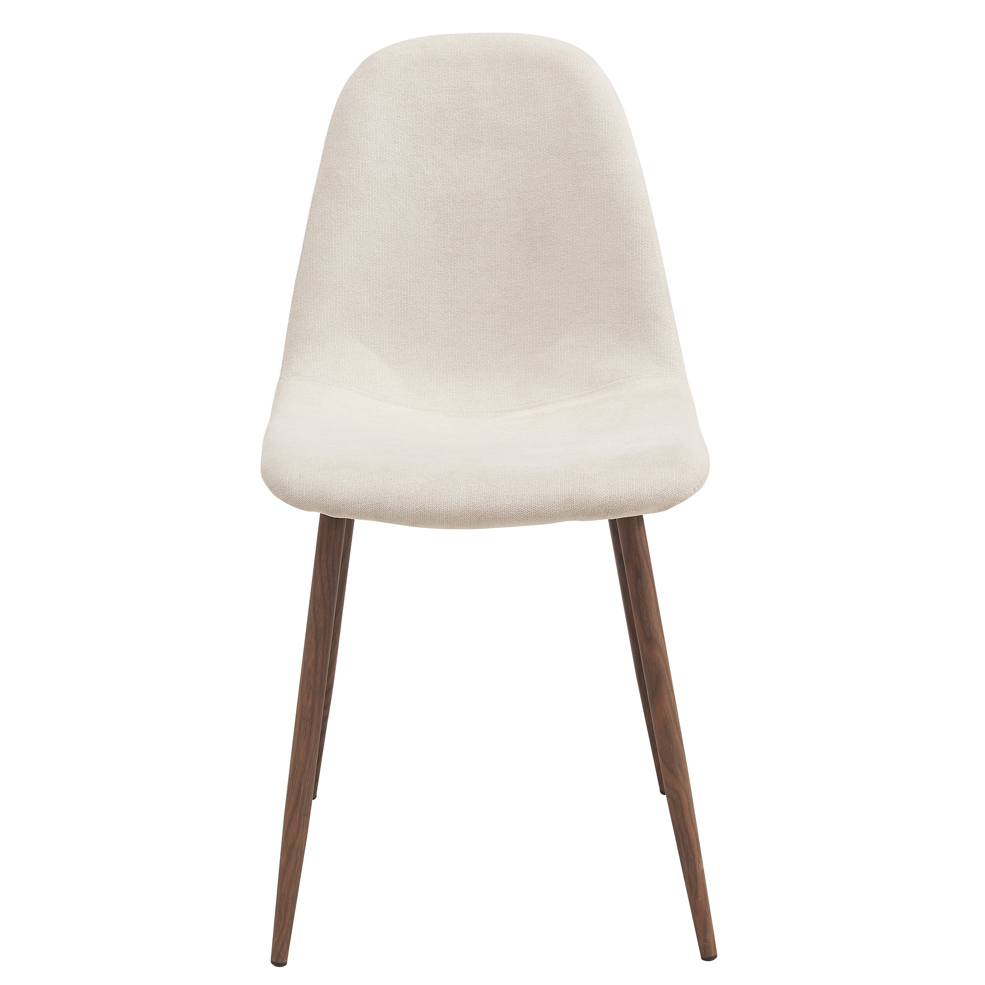 Lyna Dining Chair, Set of 4 in Beige and Walnut