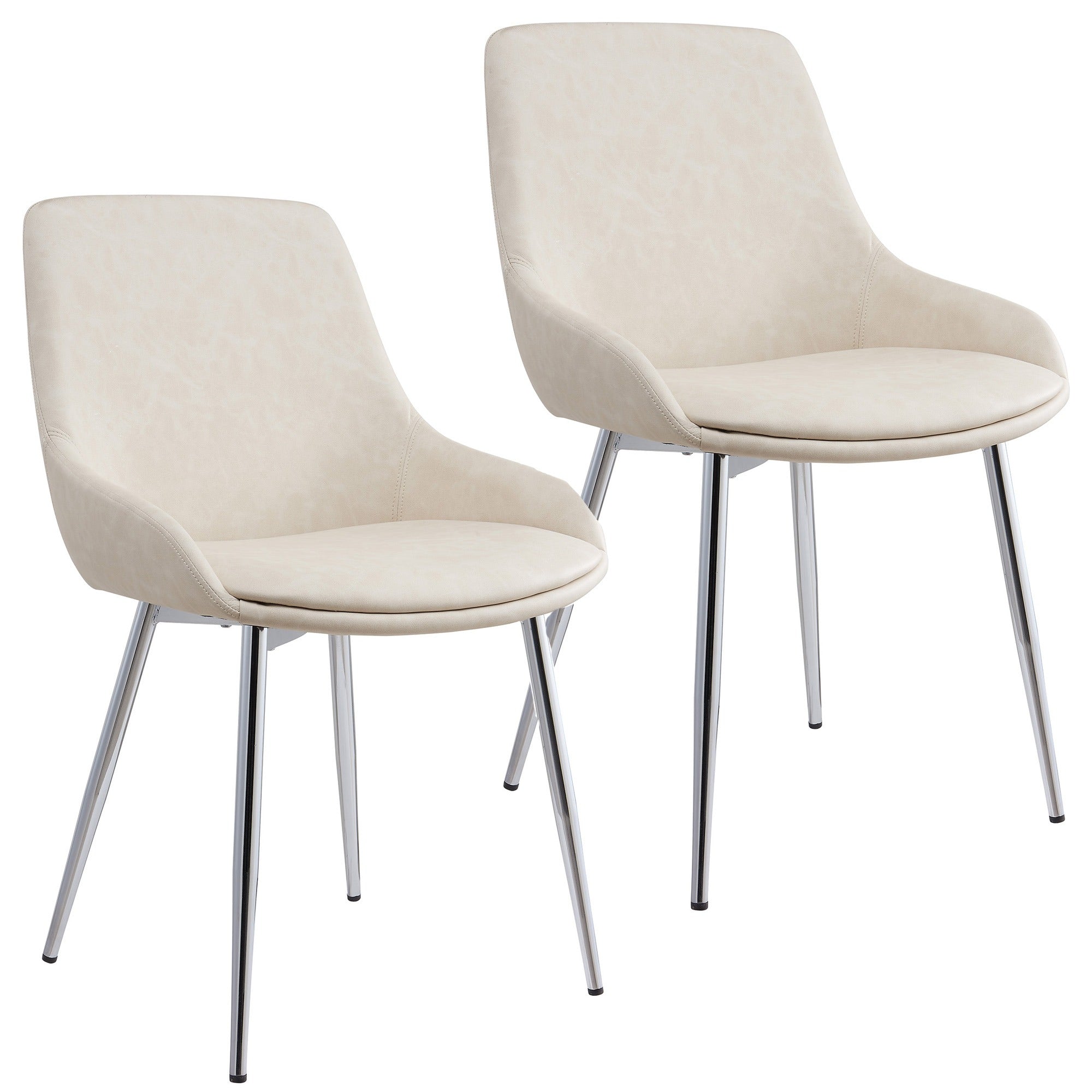 Cassidy Side Chair, Set of 2 in Black and Chrome