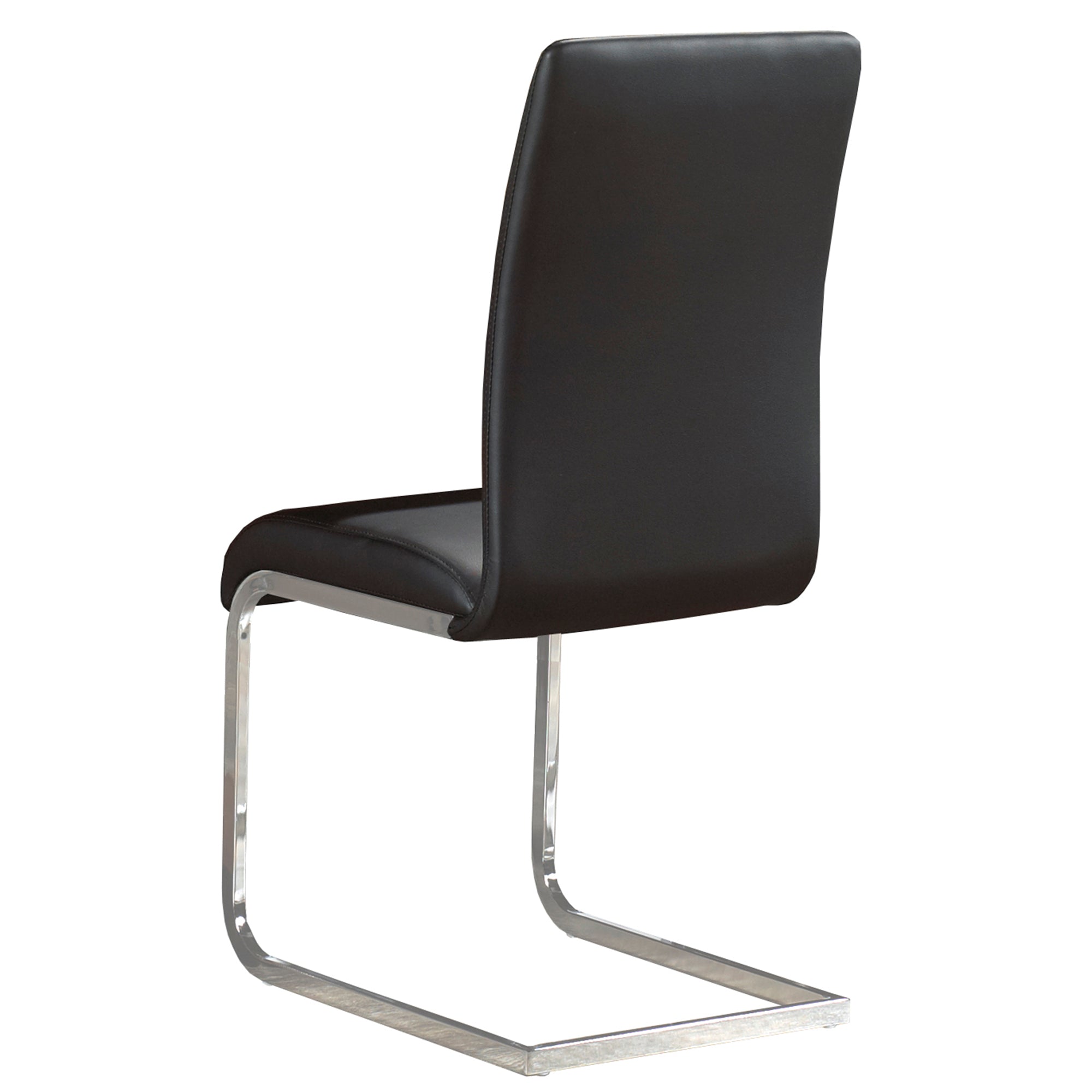 Maxim Dining Chair, Set of 2 in Black and Chrome