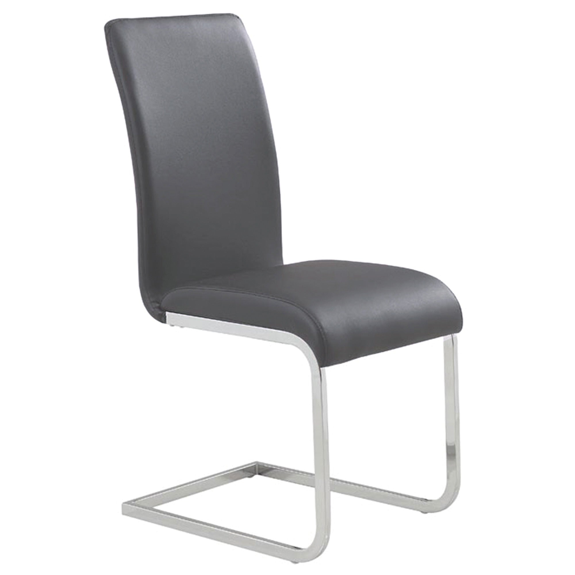 Maxim Dining Chair, Set of 2 in Black and Chrome