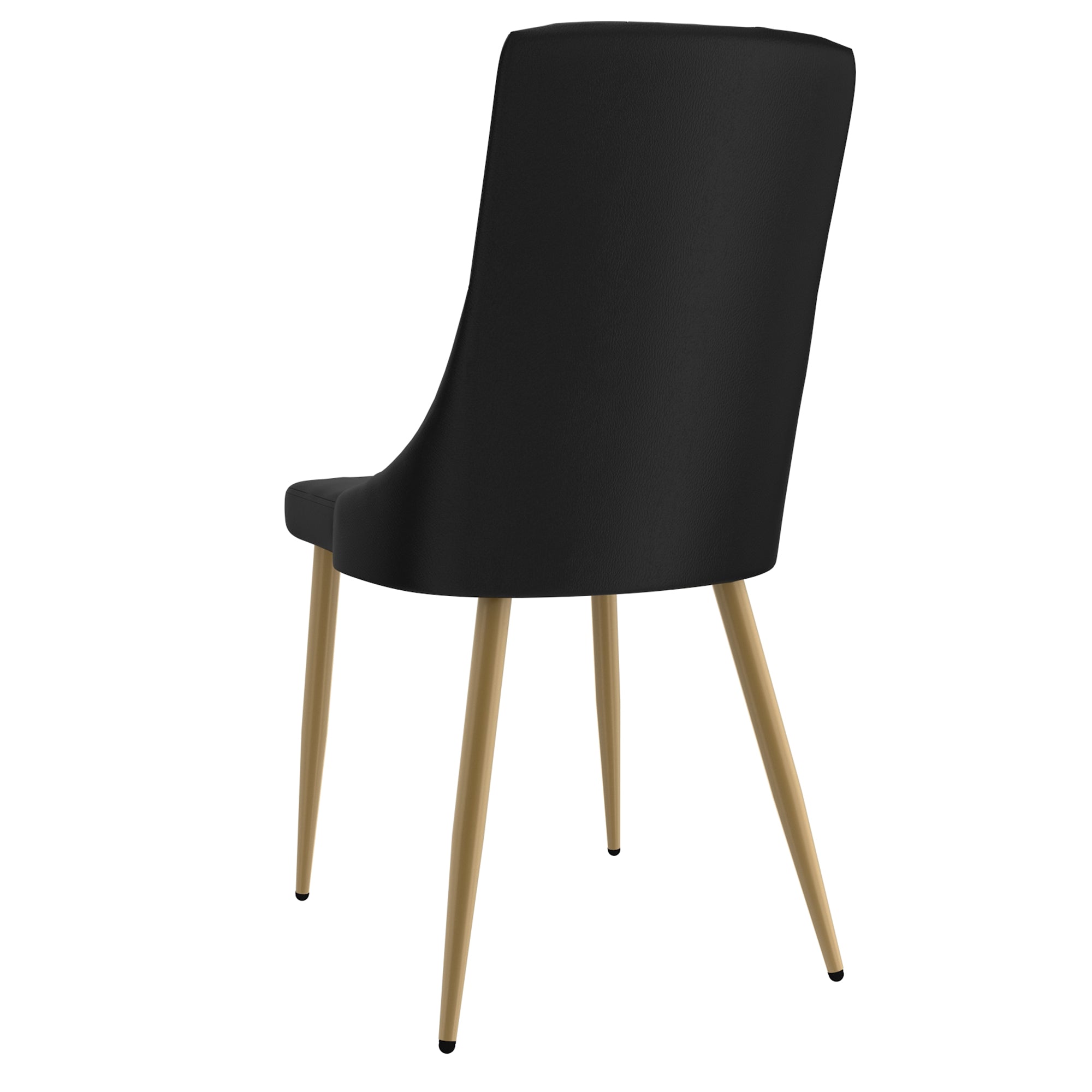 Antoine Dining Chair, Set of 2 in Black and Aged Gold