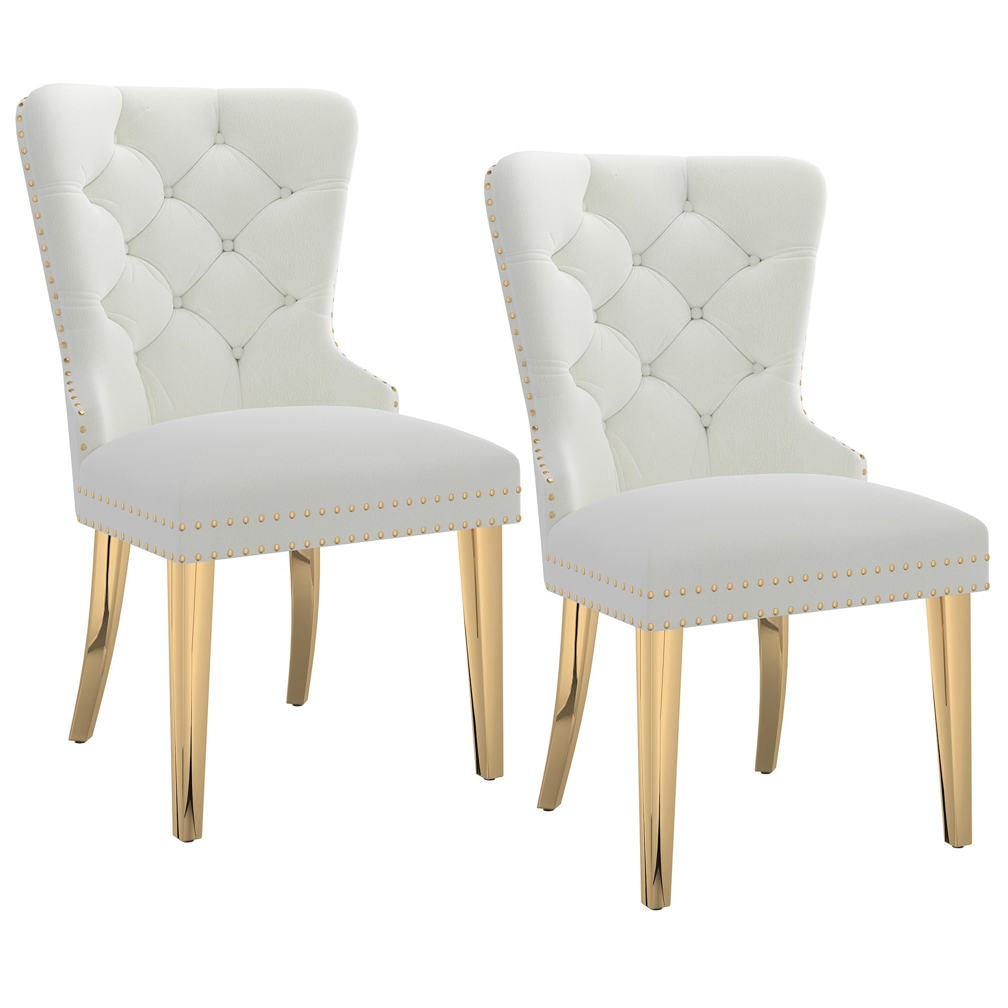 Mizal Dining Chair, Set of 2 in Black and Gold